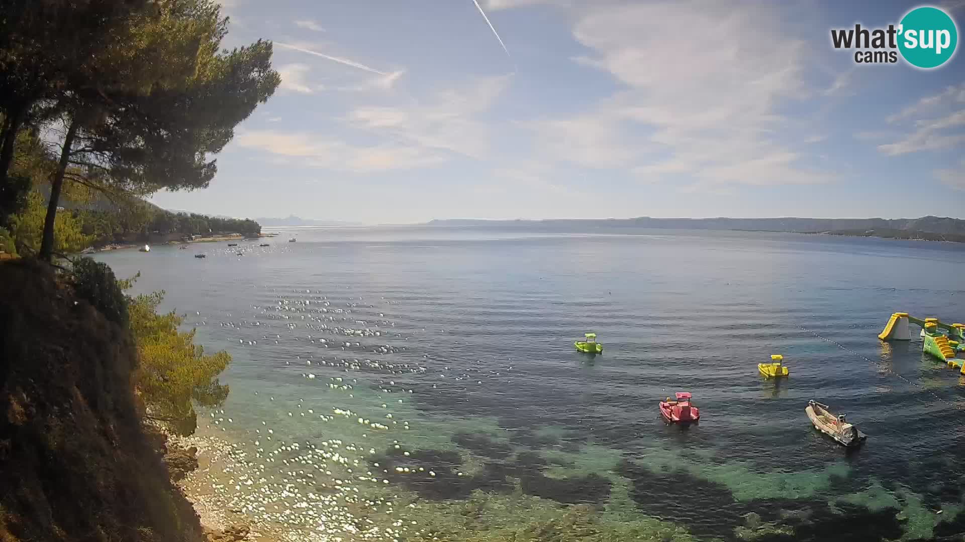Webcam Spiaggia Potočine Bol – Vista live sulla spiaggia Borak, Isola di Brač