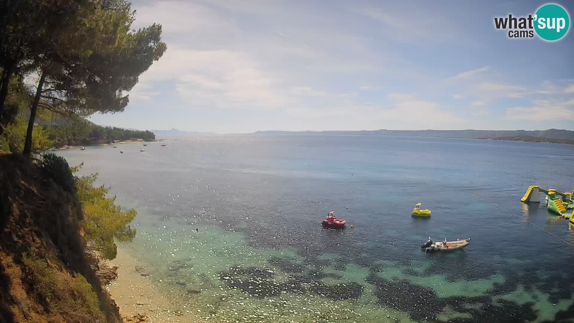 Webcam Spiaggia Potočine Bol – Vista live sulla spiaggia Borak, Isola di Brač