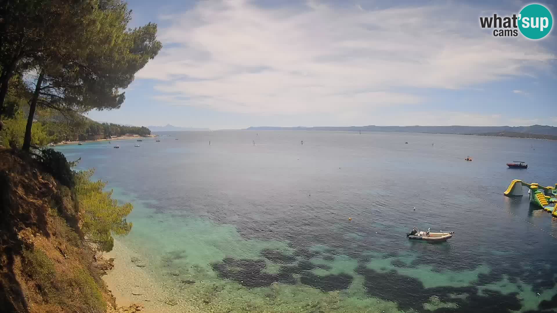 Web kamera Potočine Bol – Pogled uživo na plažu Borak, otok Brač