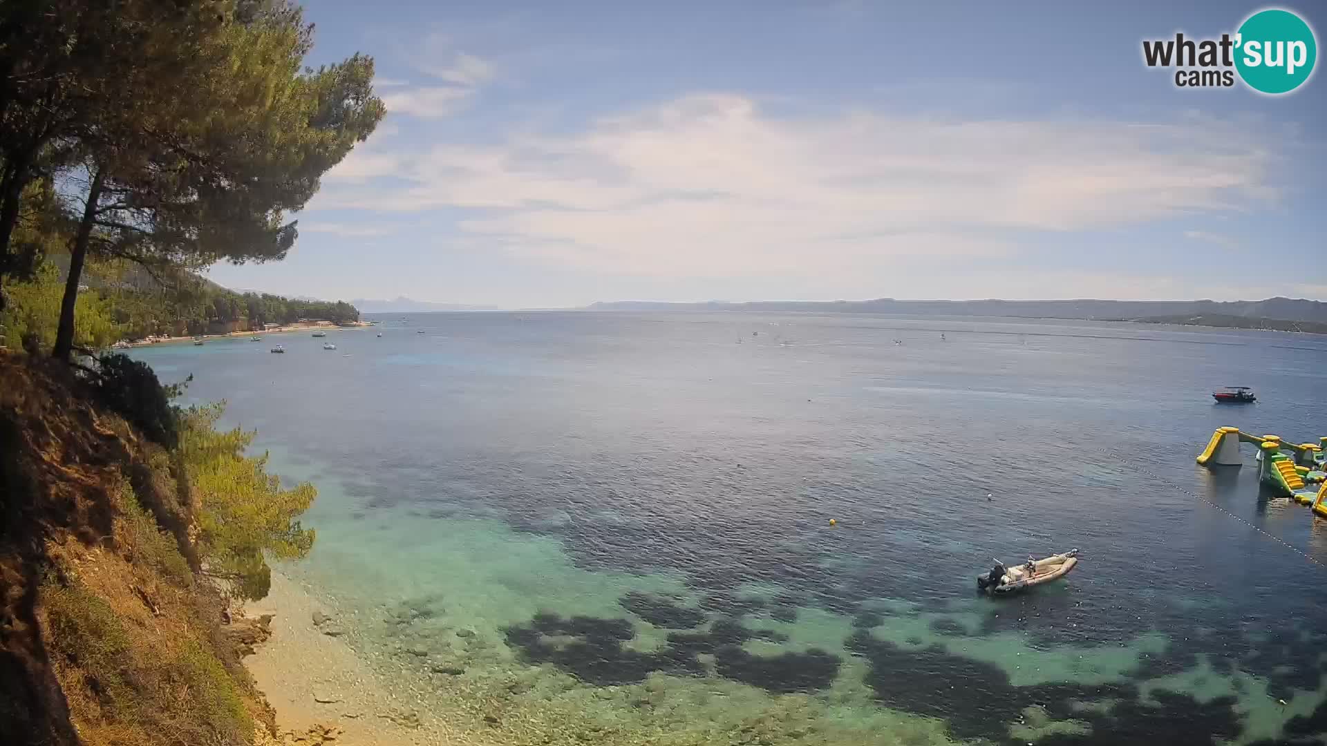 Web kamera Potočine Bol – Pogled uživo na plažu Borak, otok Brač