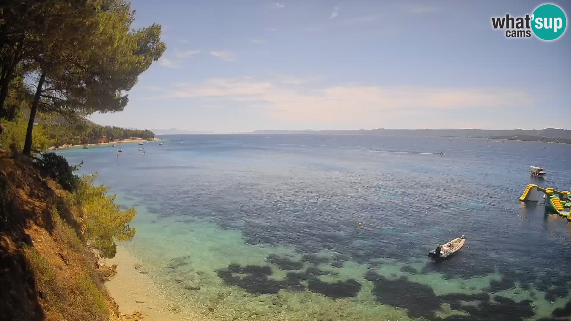 Webcam Spiaggia Potočine Bol – Vista live sulla spiaggia Borak, Isola di Brač