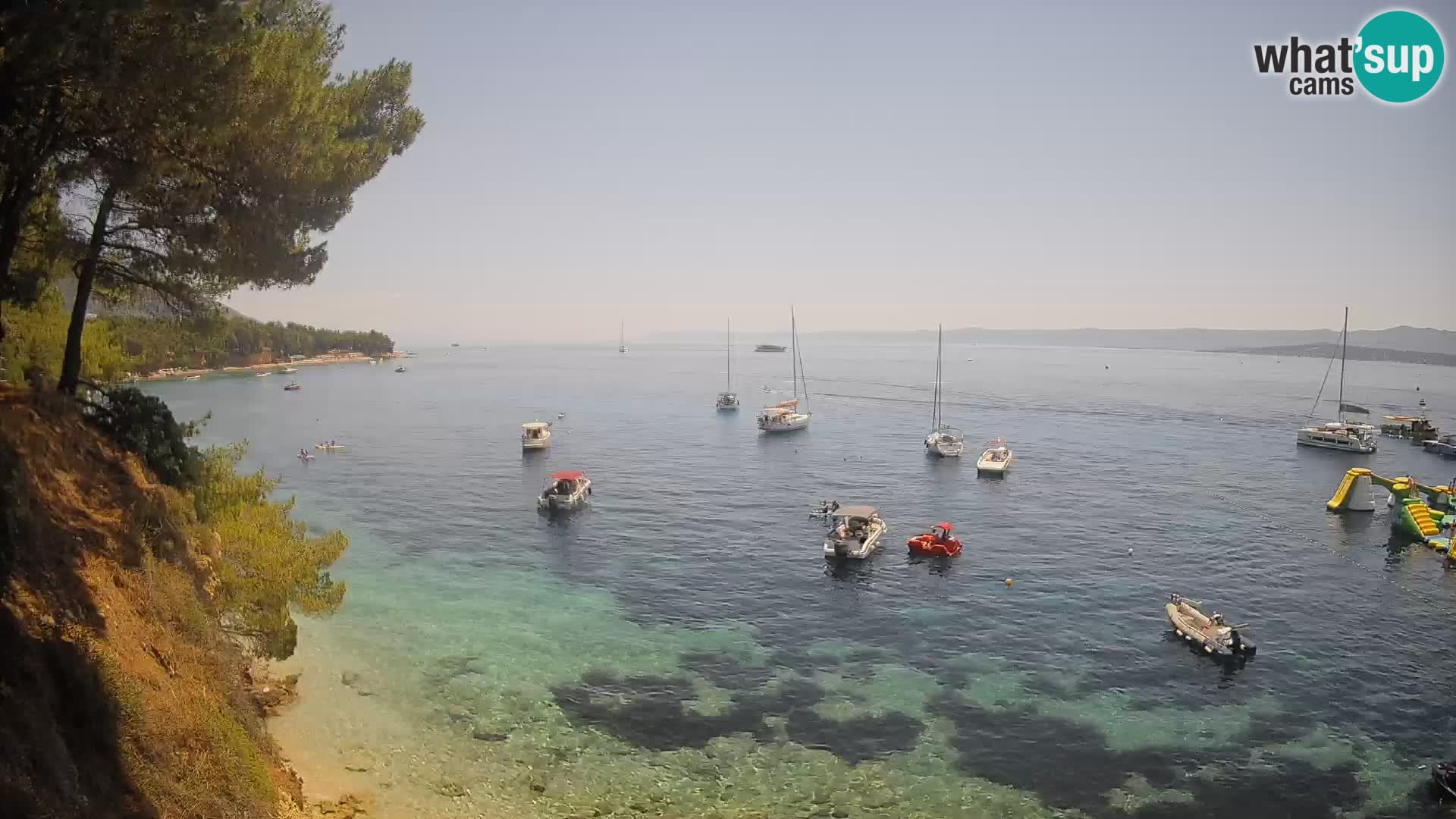 Webcam Spiaggia Potočine Bol – Vista live sulla spiaggia Borak, Isola di Brač