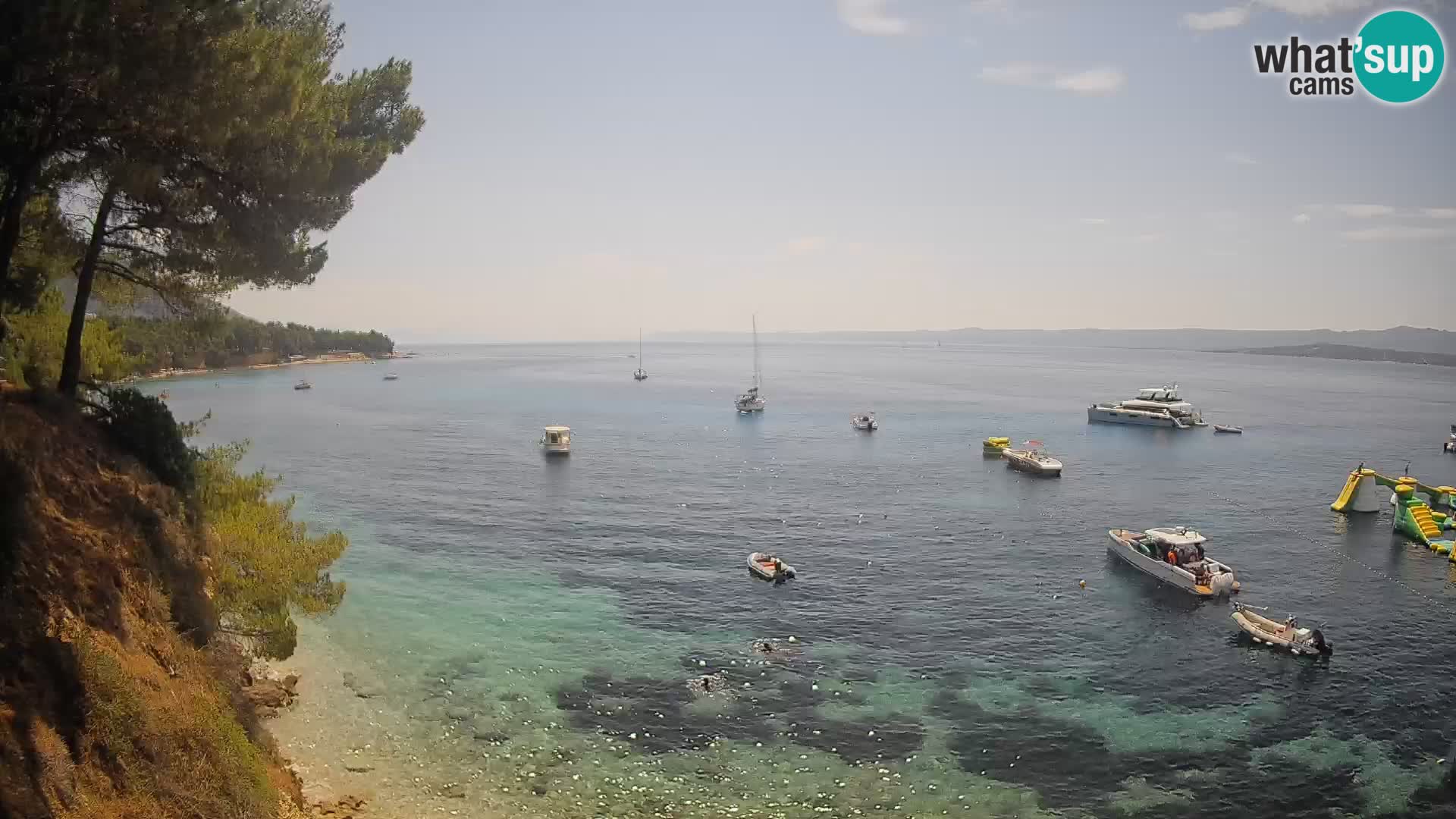 Webcam Spiaggia Potočine Bol – Vista live sulla spiaggia Borak, Isola di Brač