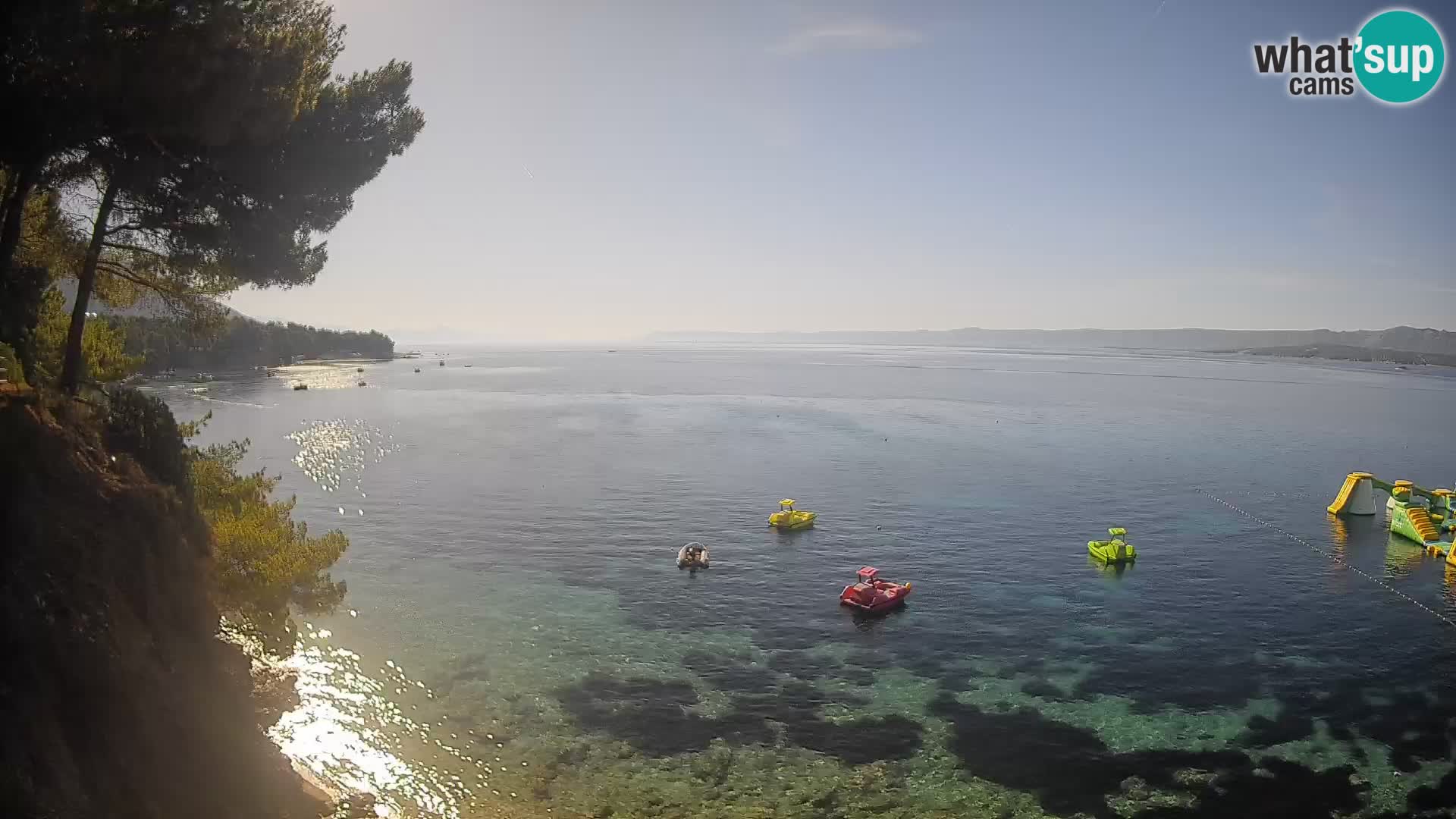 Webcam Spiaggia Potočine Bol – Vista live sulla spiaggia Borak, Isola di Brač