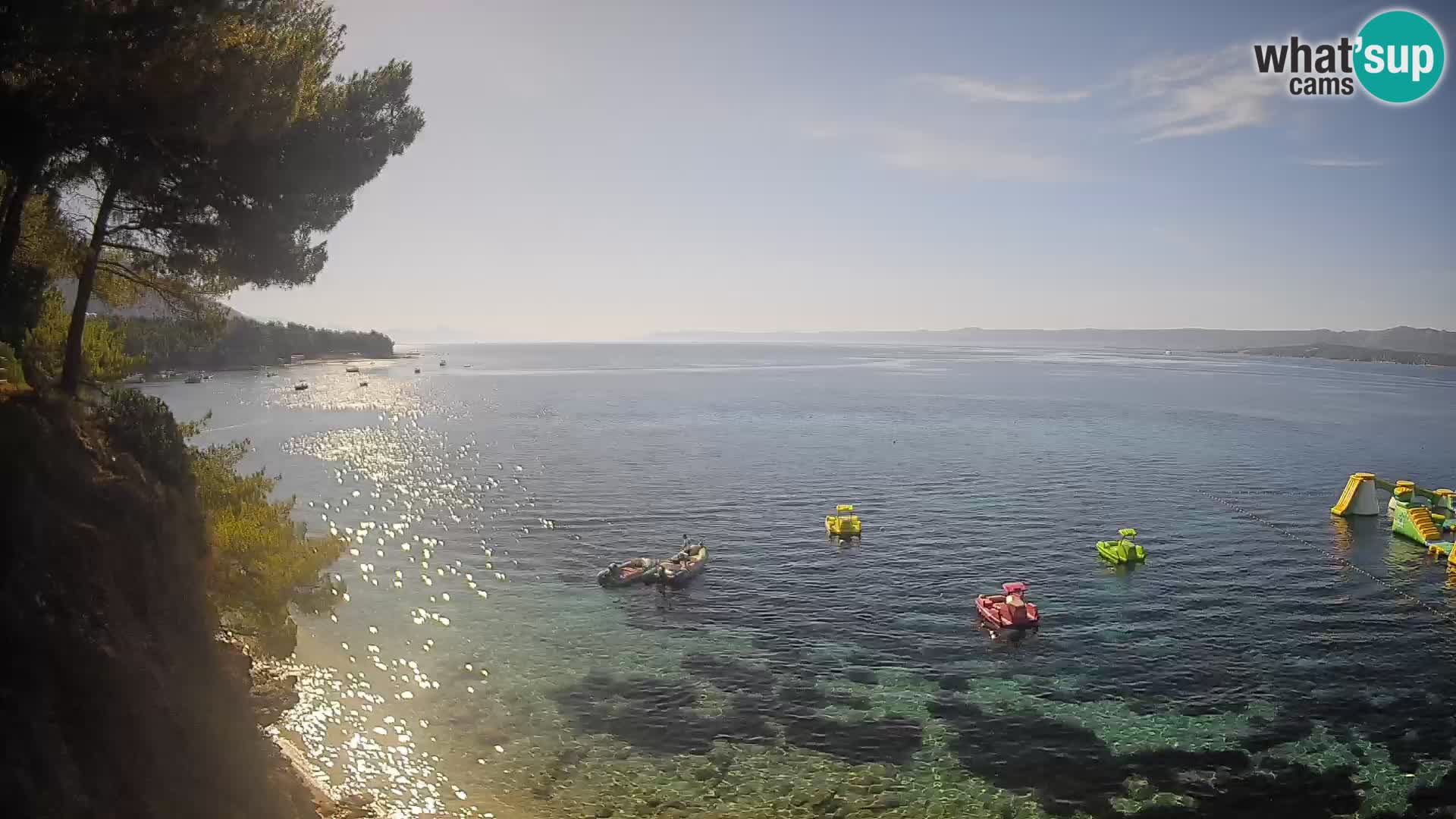 Webcam Spiaggia Potočine Bol – Vista live sulla spiaggia Borak, Isola di Brač
