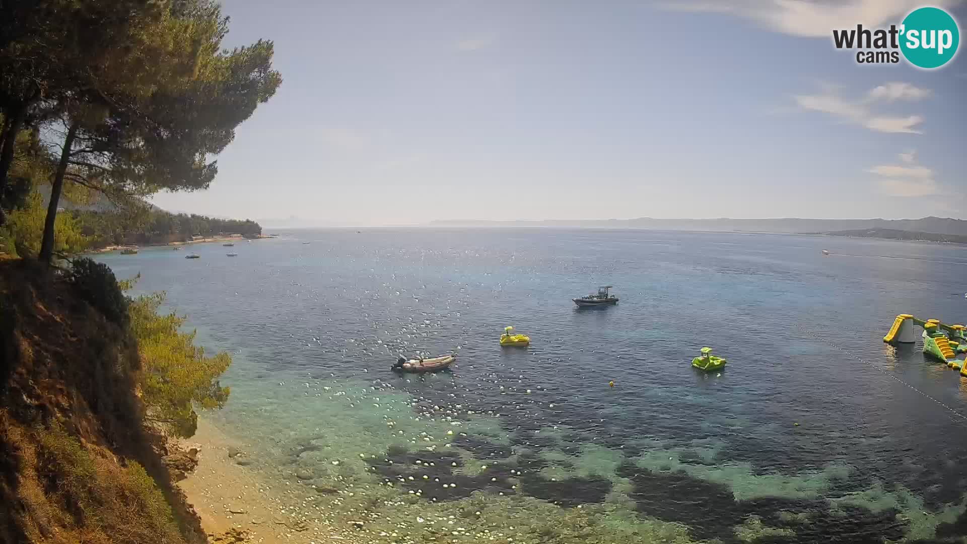 Webcam Spiaggia Potočine Bol – Vista live sulla spiaggia Borak, Isola di Brač