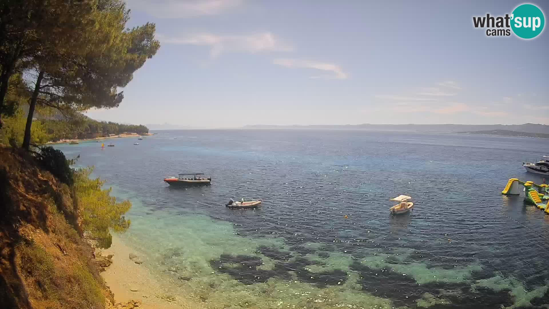 Webcam Spiaggia Potočine Bol – Vista live sulla spiaggia Borak, Isola di Brač