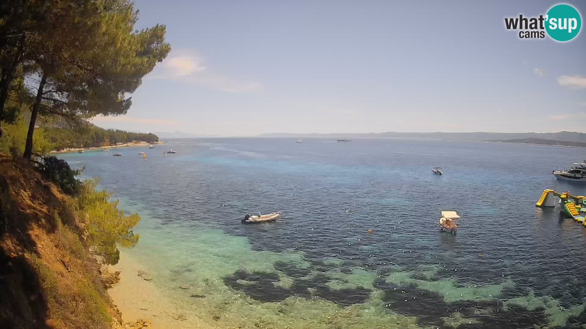Webcam Spiaggia Potočine Bol – Vista live sulla spiaggia Borak, Isola di Brač