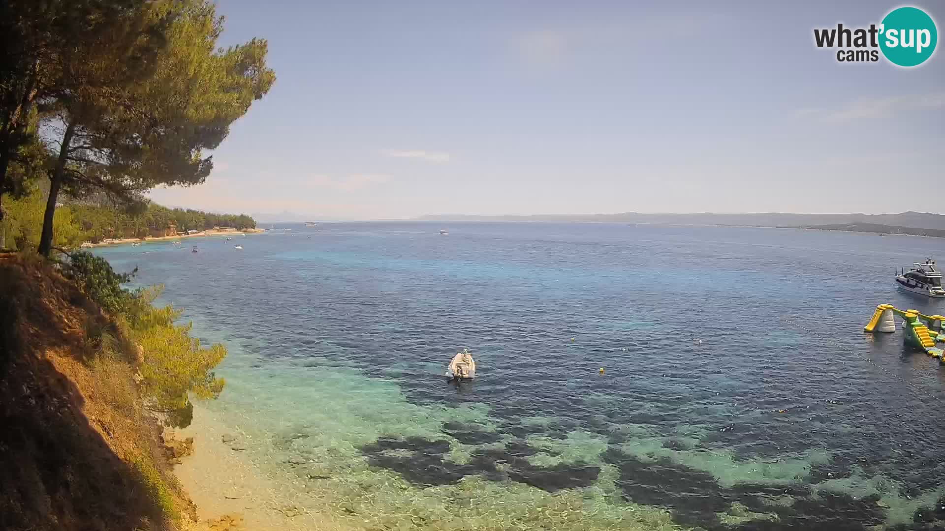 Webcam Spiaggia Potočine Bol – Vista live sulla spiaggia Borak, Isola di Brač