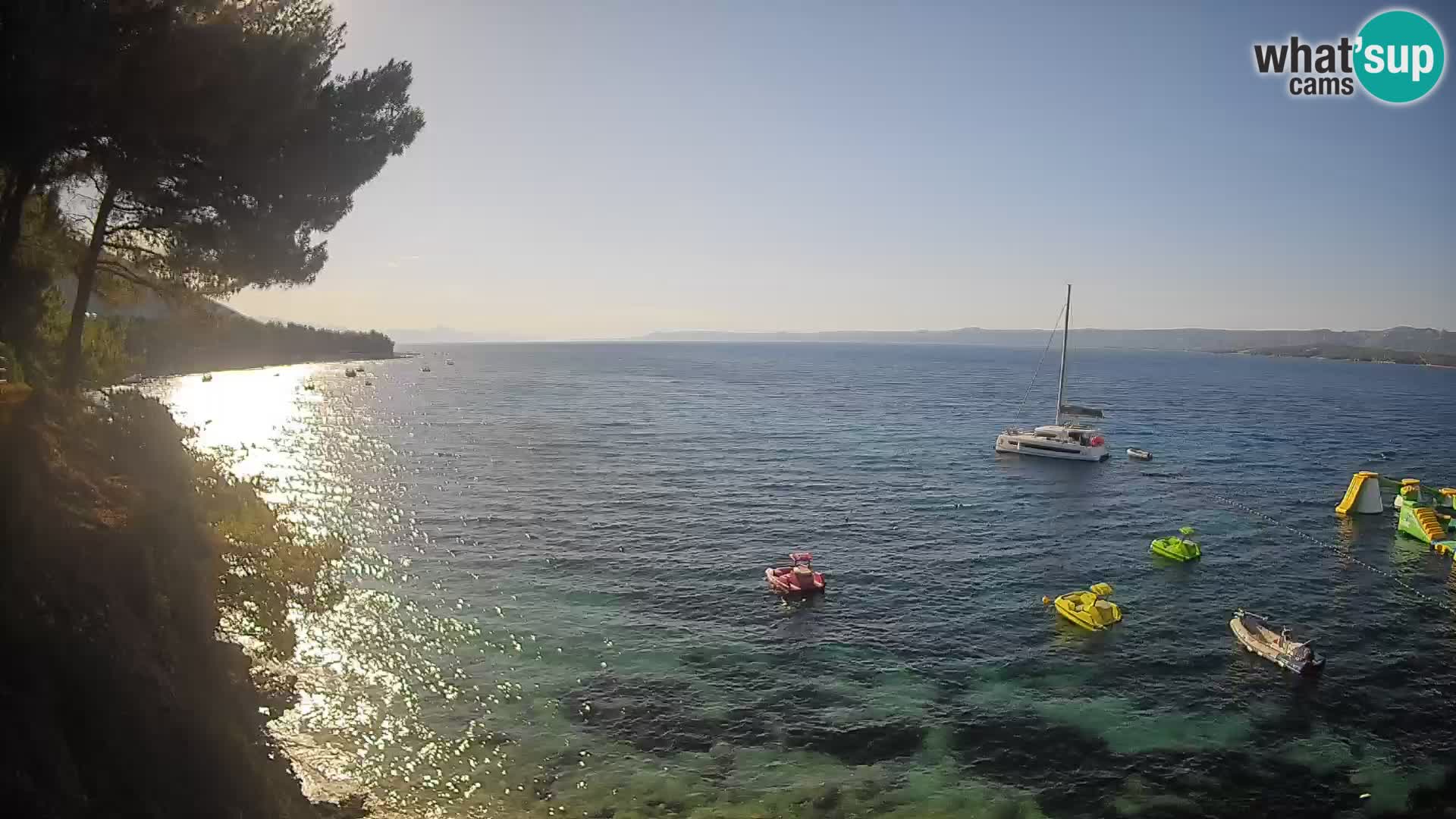 Webcam Spiaggia Potočine Bol – Vista live sulla spiaggia Borak, Isola di Brač