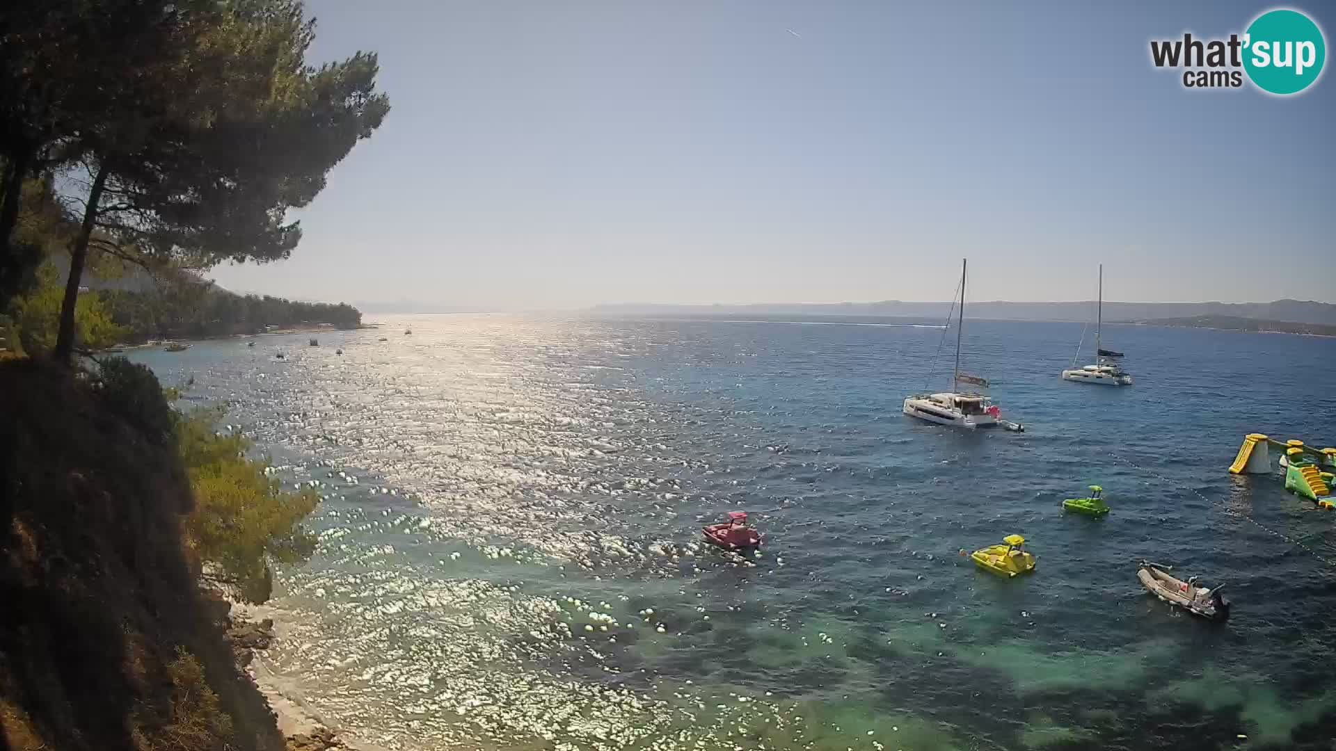 Webcam Spiaggia Potočine Bol – Vista live sulla spiaggia Borak, Isola di Brač