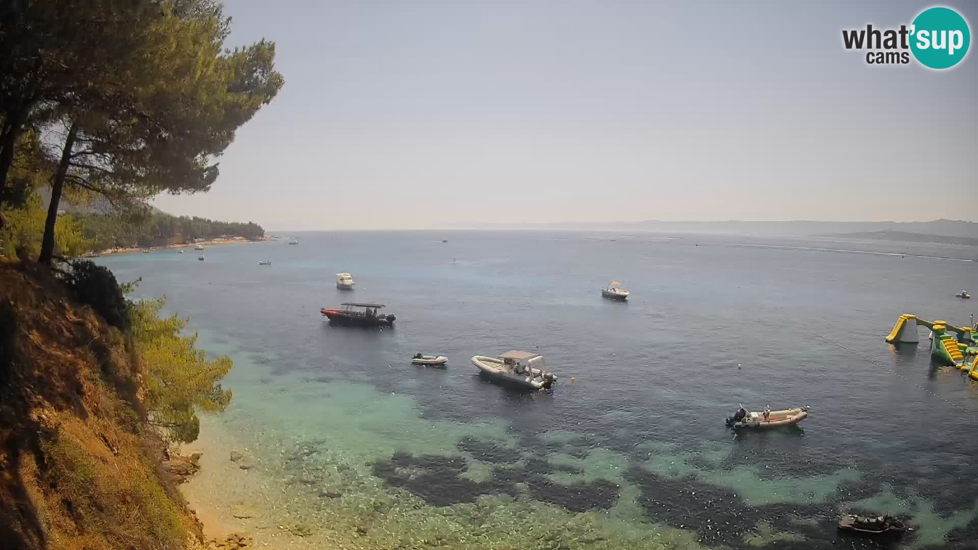 Webcam Spiaggia Potočine Bol – Vista live sulla spiaggia Borak, Isola di Brač