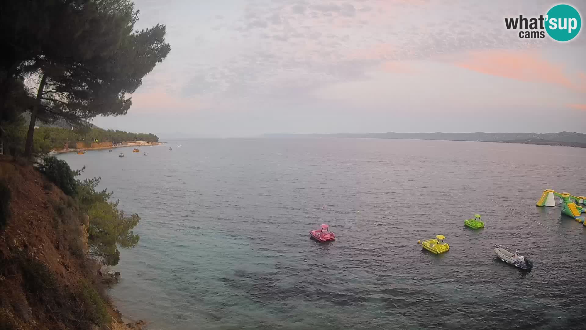 Webcam Spiaggia Potočine Bol – Vista live sulla spiaggia Borak, Isola di Brač