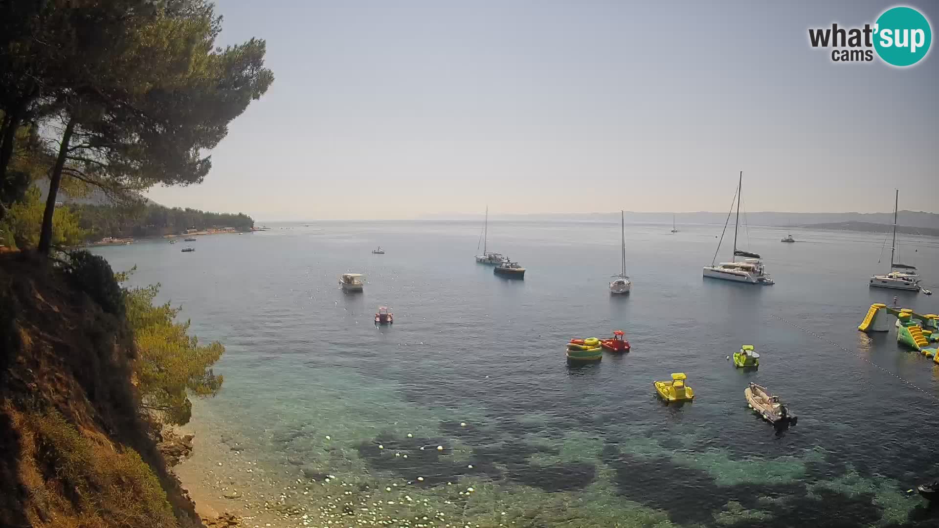 Webcam Spiaggia Potočine Bol – Vista live sulla spiaggia Borak, Isola di Brač