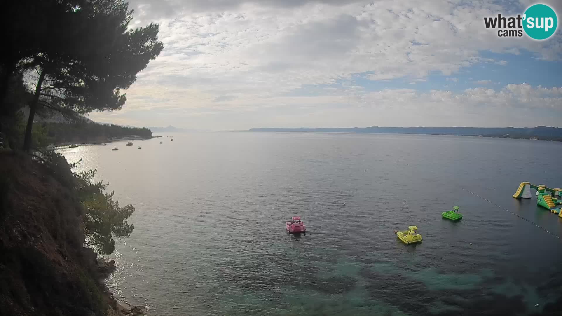 Webcam Spiaggia Potočine Bol – Vista live sulla spiaggia Borak, Isola di Brač