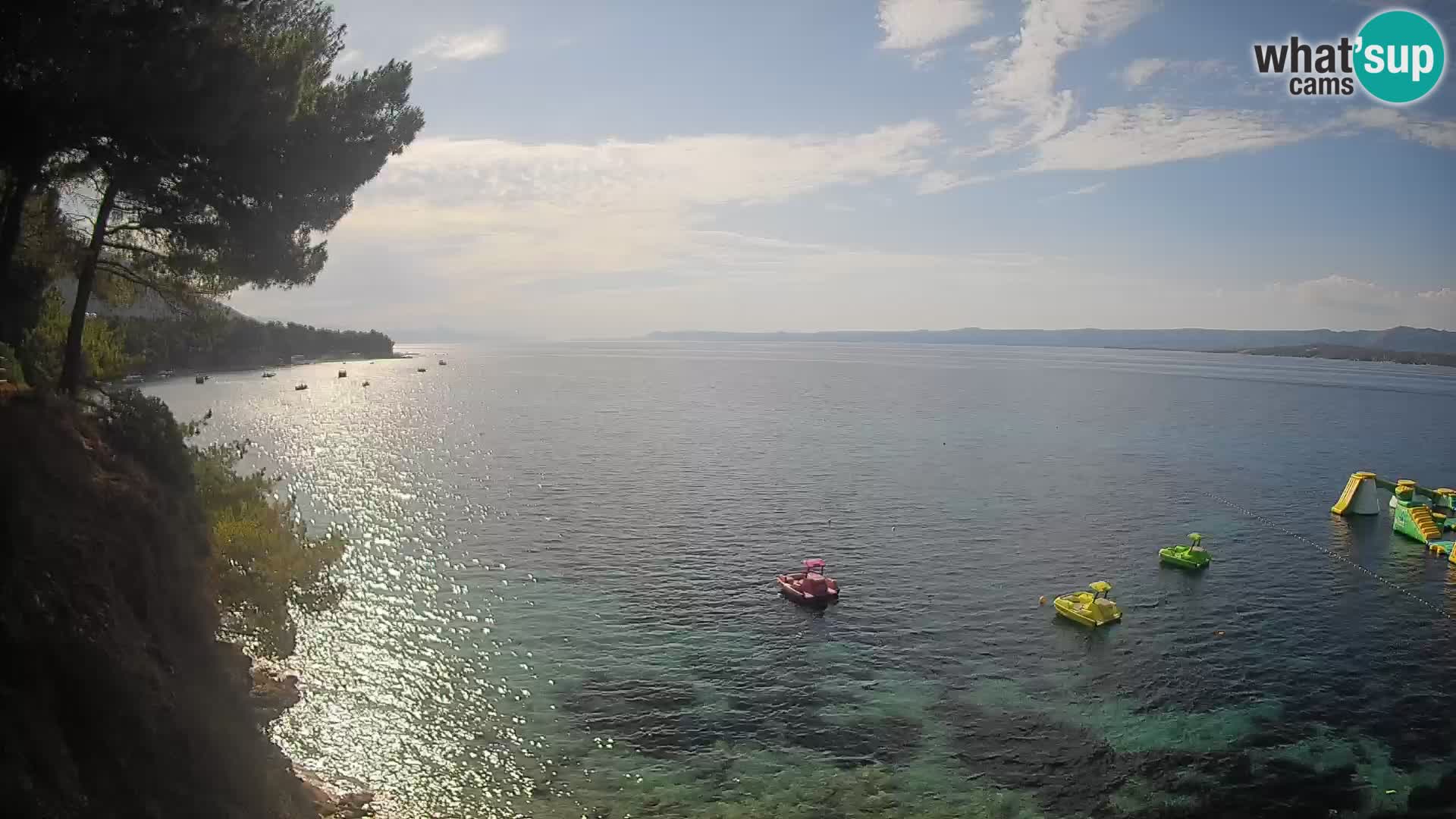 Webcam Spiaggia Potočine Bol – Vista live sulla spiaggia Borak, Isola di Brač