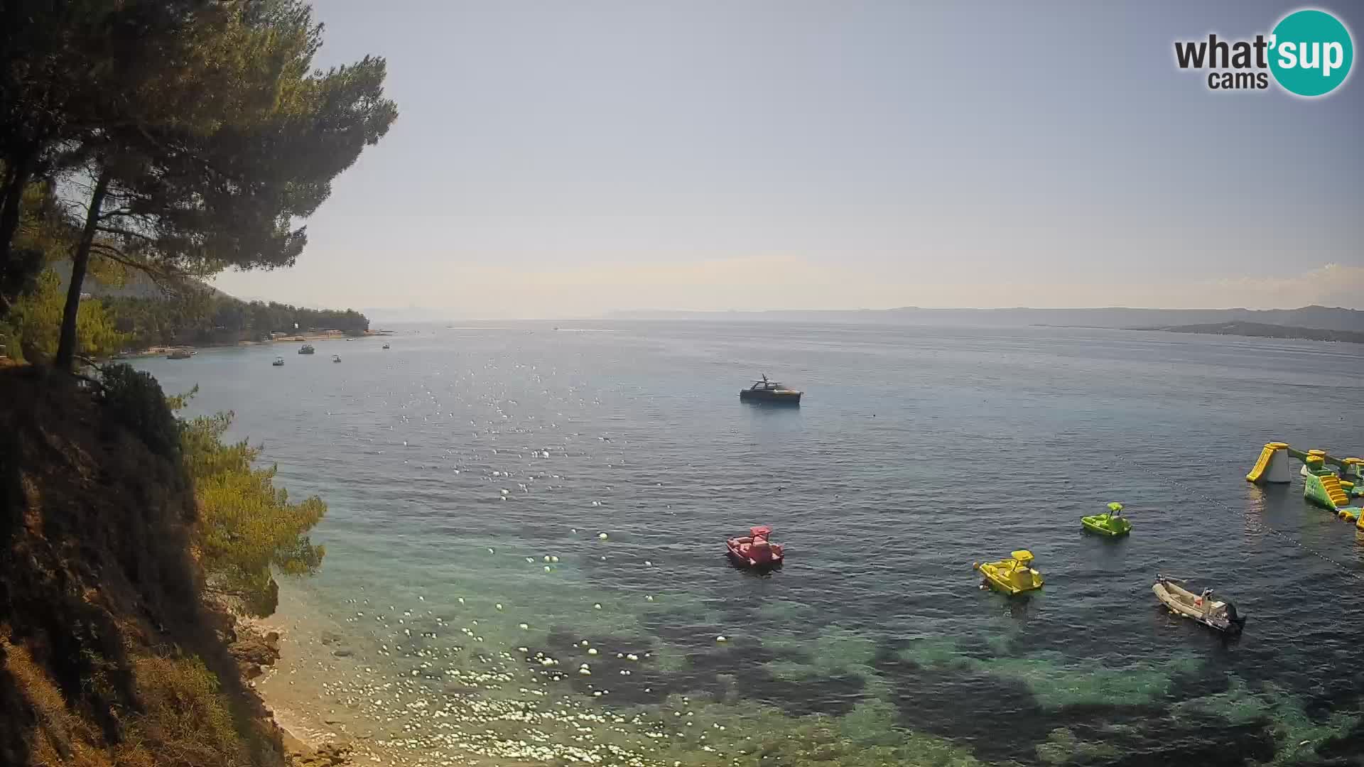 Webcam Spiaggia Potočine Bol – Vista live sulla spiaggia Borak, Isola di Brač