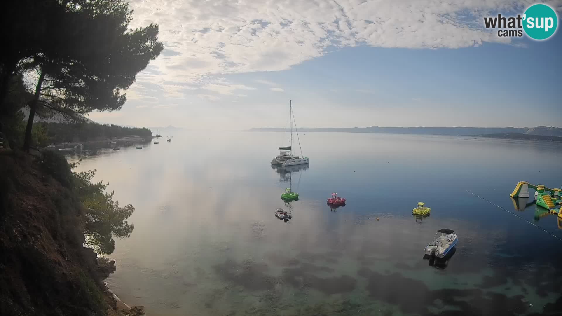 Webcam Spiaggia Potočine Bol – Vista live sulla spiaggia Borak, Isola di Brač