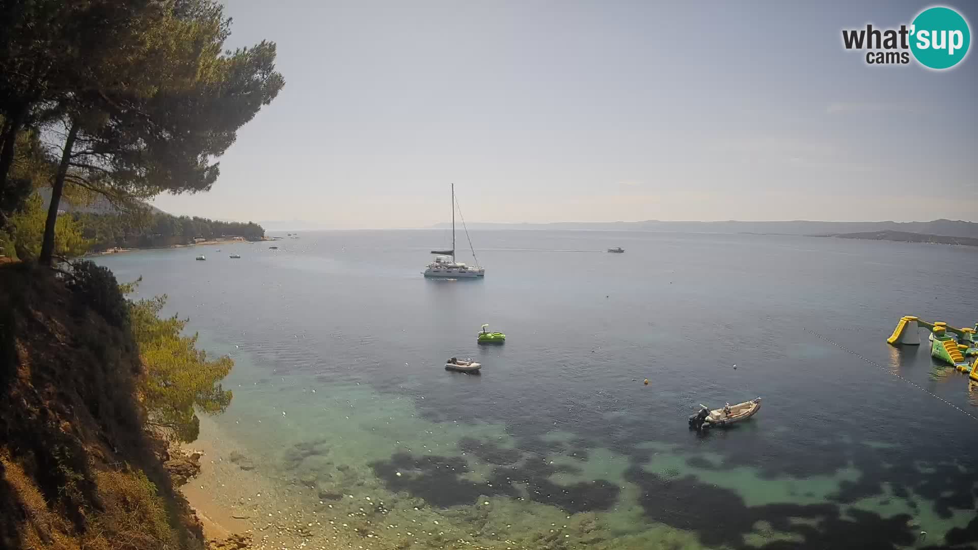 Web kamera Potočine Bol – Pogled uživo na plažu Borak, otok Brač