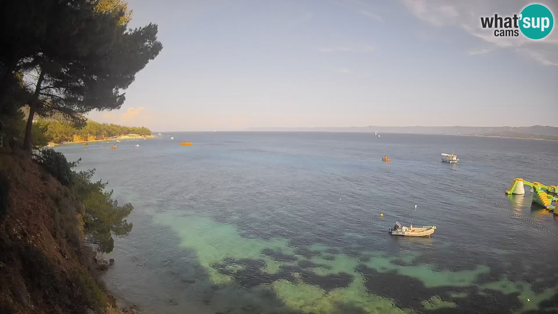 Webcam Spiaggia Potočine Bol – Vista live sulla spiaggia Borak, Isola di Brač