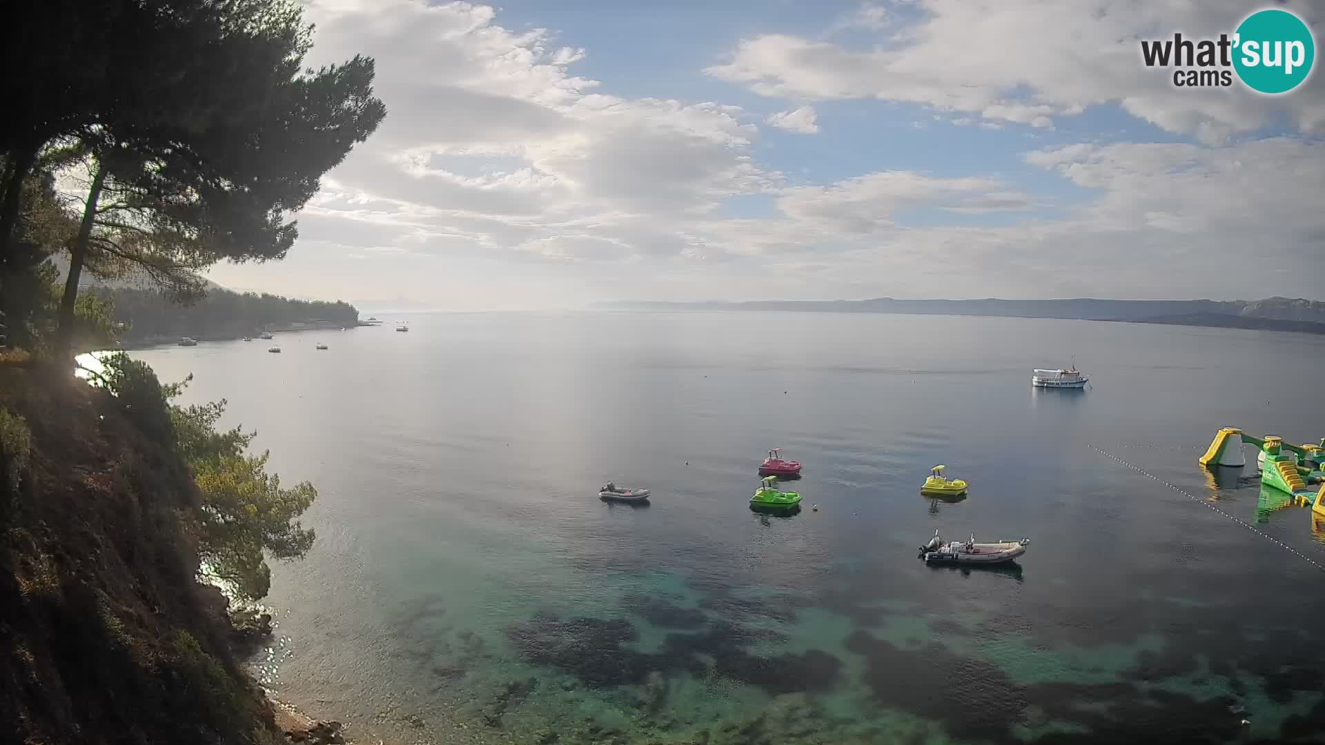 Spletna kamera Plaža Potočine Bol – Pogled v živo na plažo Borak, otok Brač