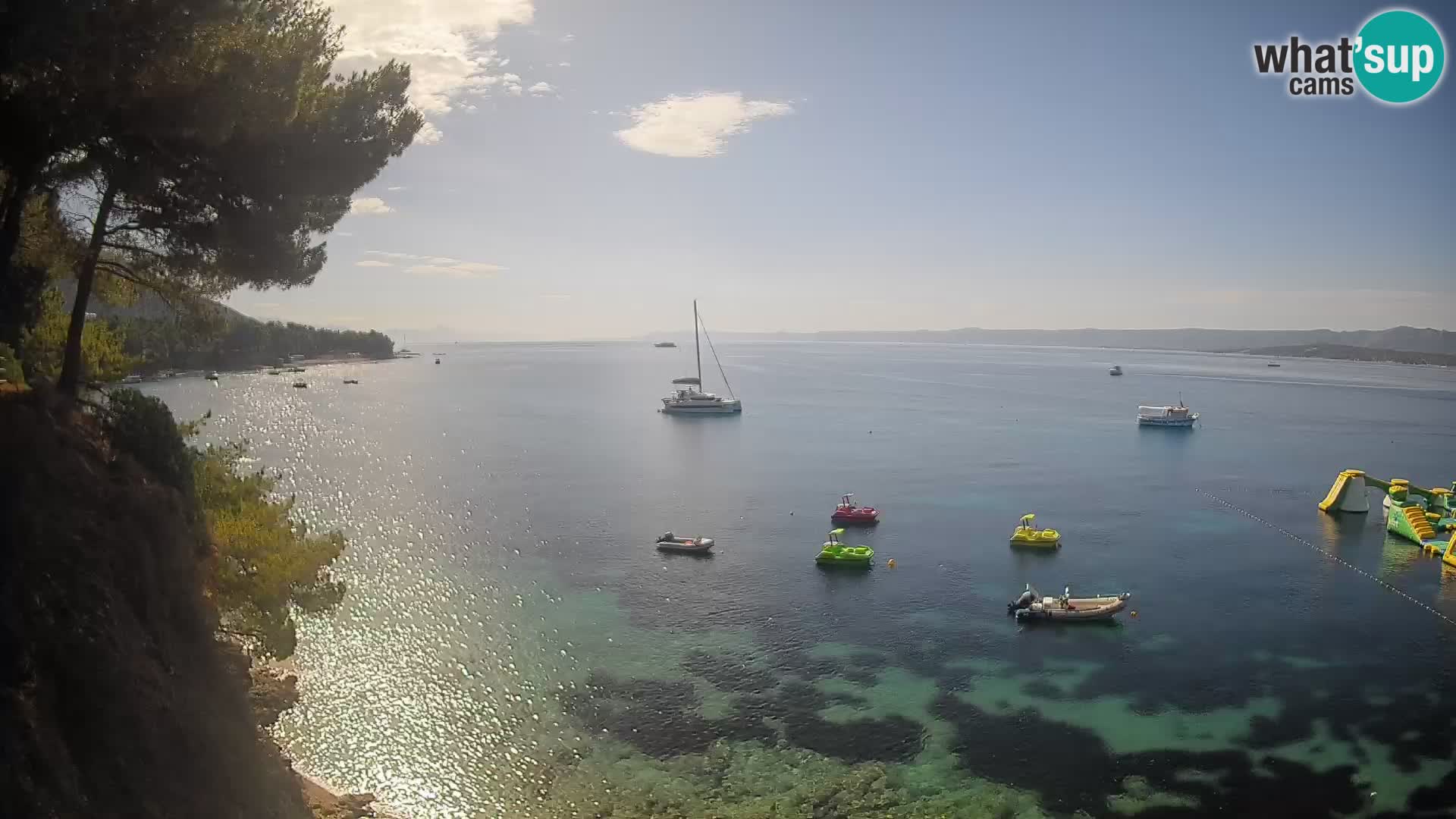 Web kamera Potočine Bol – Pogled uživo na plažu Borak, otok Brač