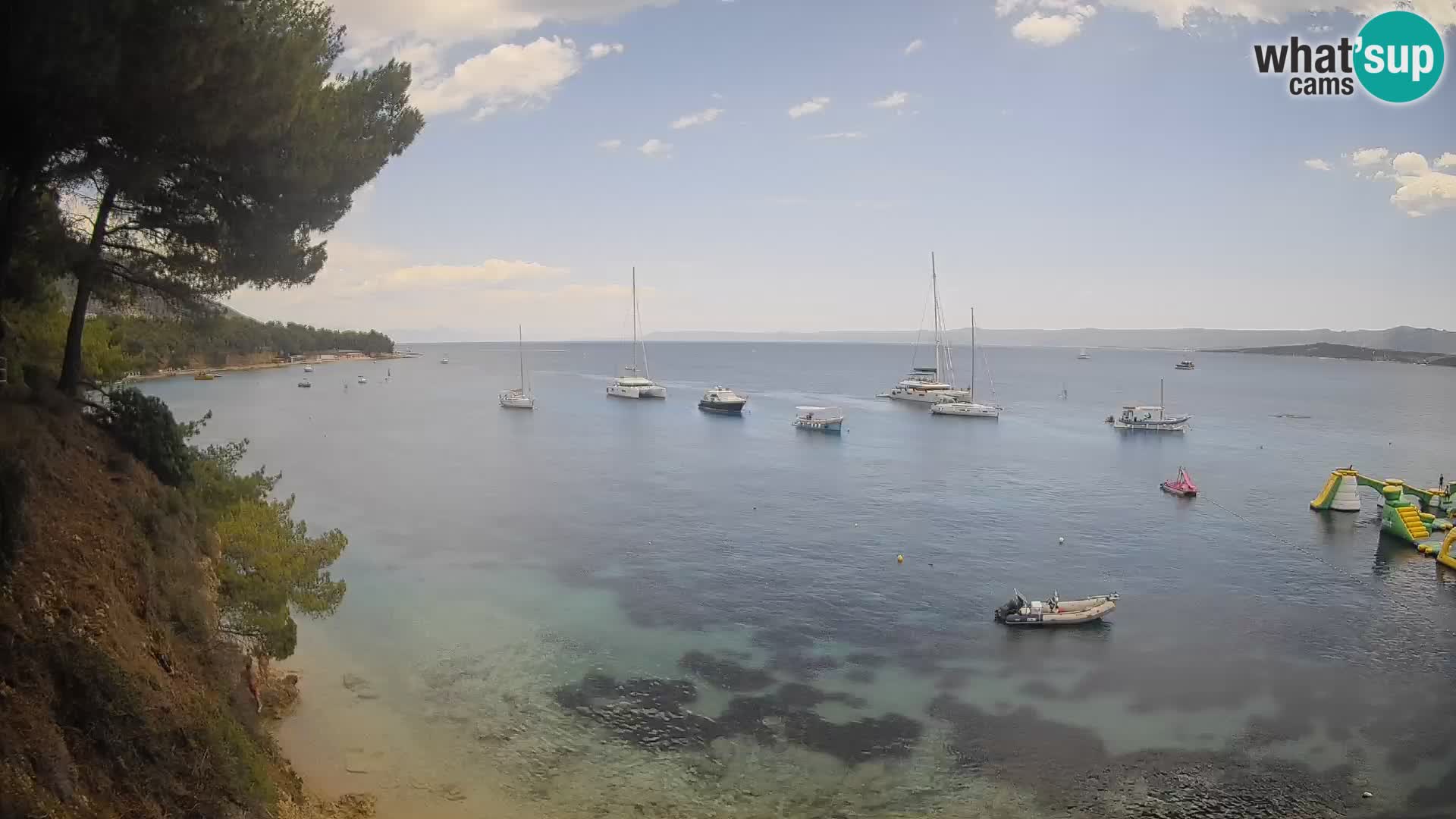 Webcam Spiaggia Potočine Bol – Vista live sulla spiaggia Borak, Isola di Brač