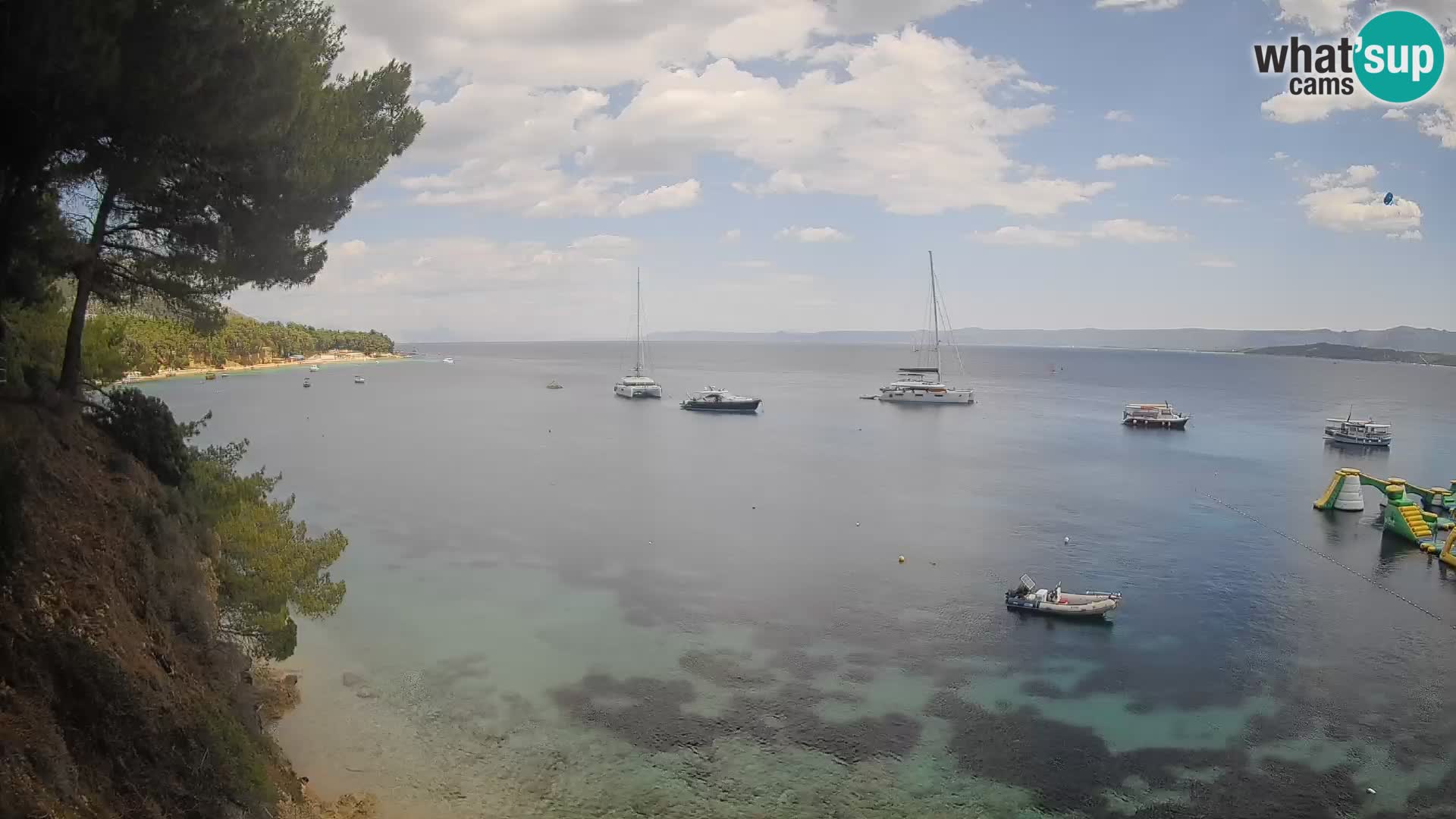 Webcam Spiaggia Potočine Bol – Vista live sulla spiaggia Borak, Isola di Brač