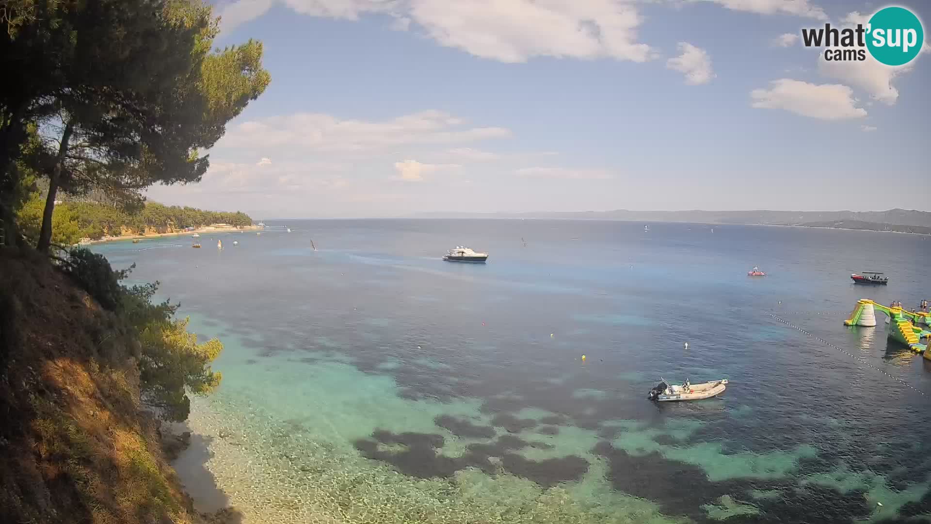 Webcam Spiaggia Potočine Bol – Vista live sulla spiaggia Borak, Isola di Brač
