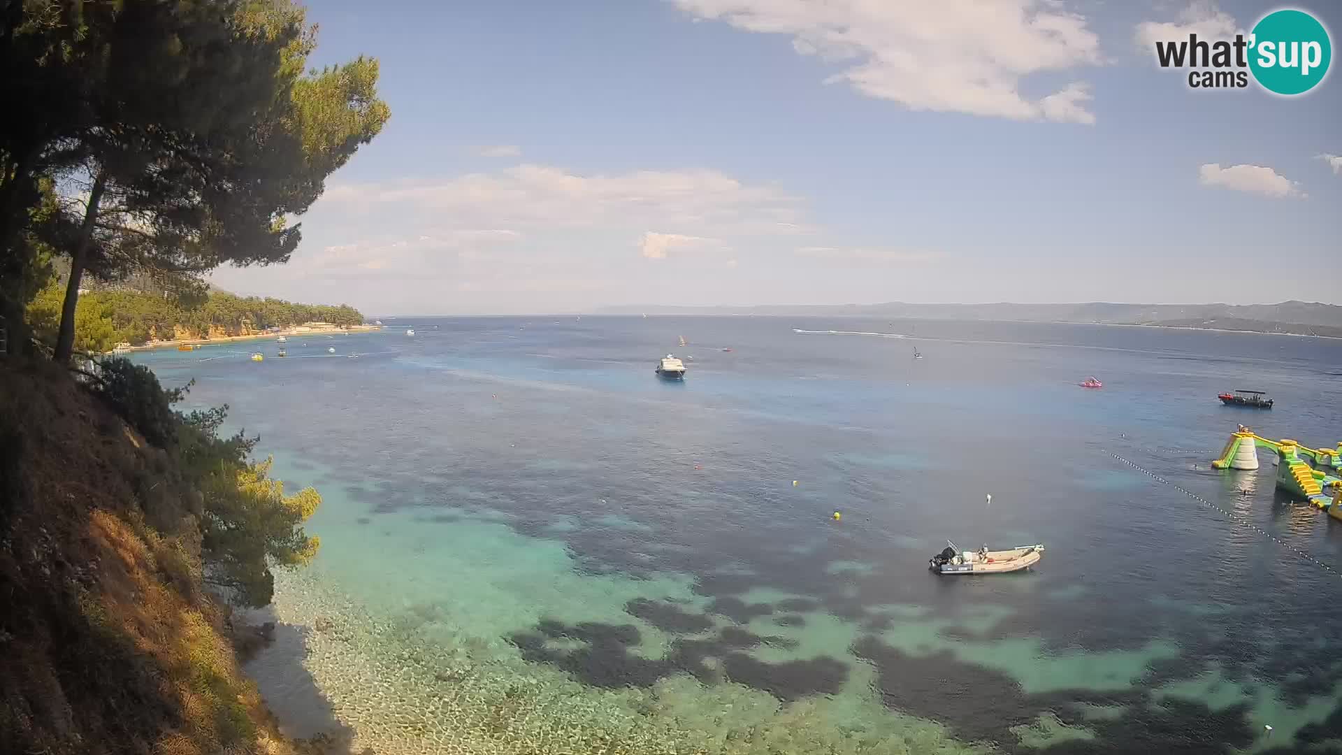 Webcam Spiaggia Potočine Bol – Vista live sulla spiaggia Borak, Isola di Brač