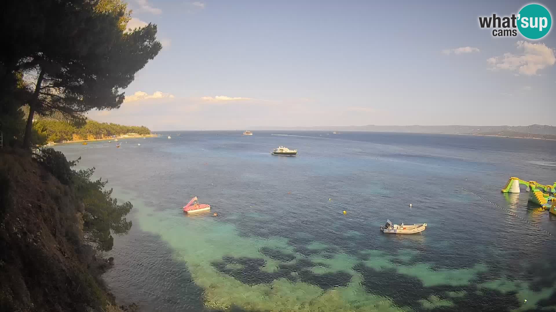 Webcam Spiaggia Potočine Bol – Vista live sulla spiaggia Borak, Isola di Brač