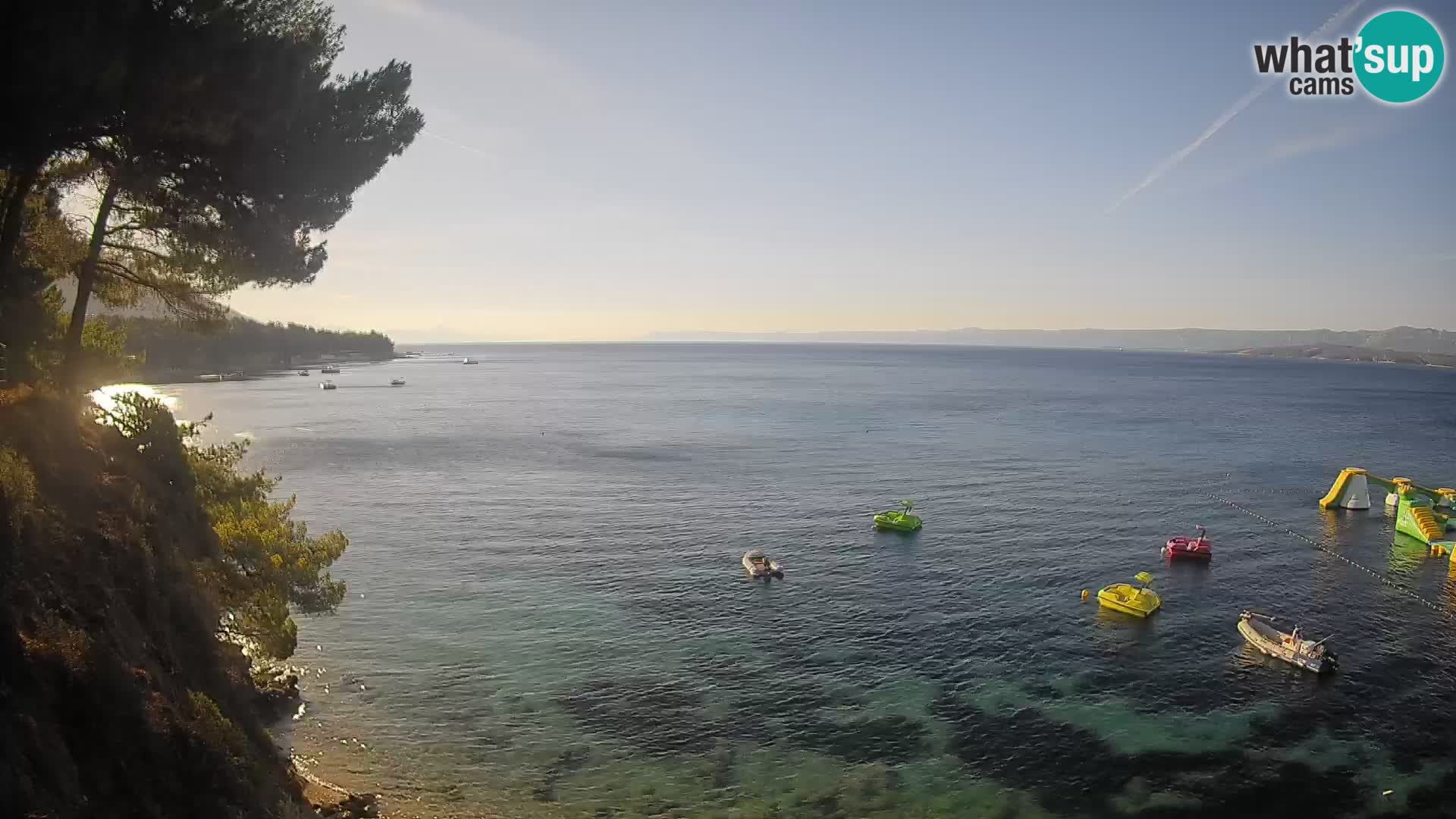 Webcam Spiaggia Potočine Bol – Vista live sulla spiaggia Borak, Isola di Brač