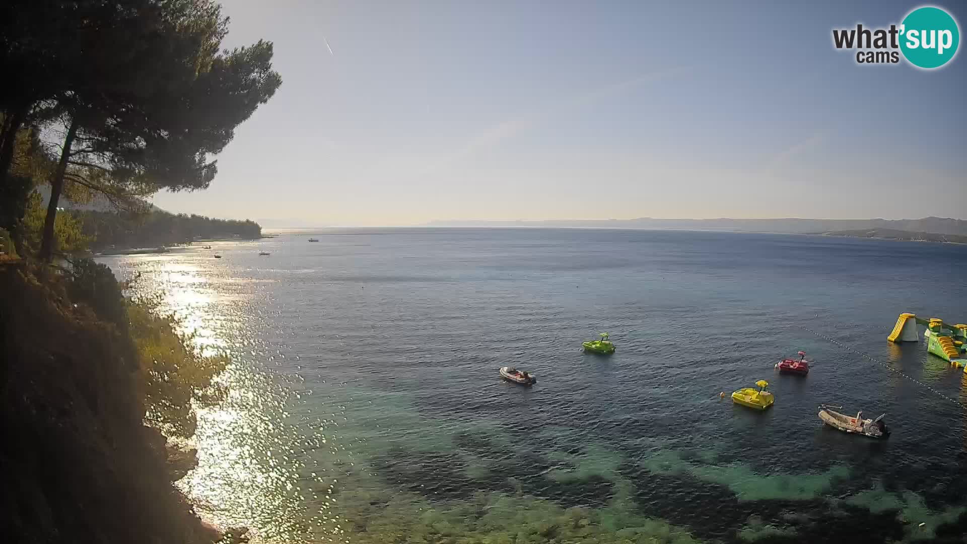 Webcam Spiaggia Potočine Bol – Vista live sulla spiaggia Borak, Isola di Brač