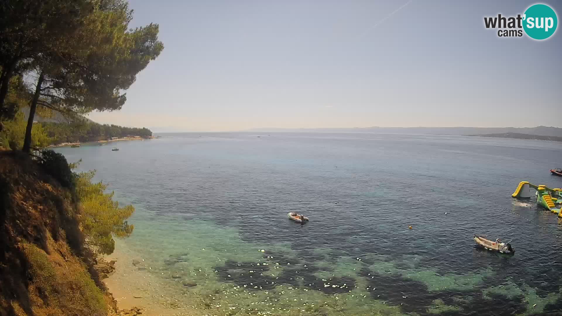 Web kamera Potočine Bol – Pogled uživo na plažu Borak, otok Brač
