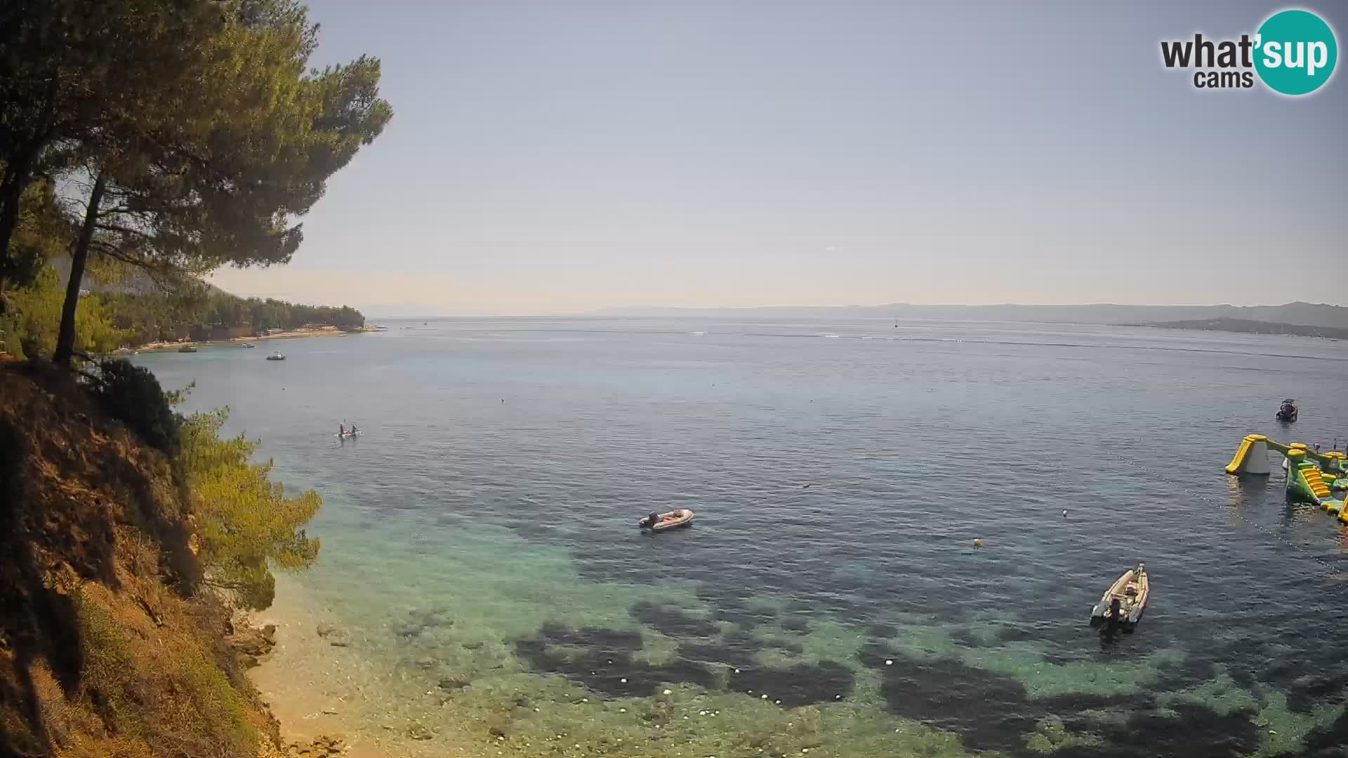Webcam Spiaggia Potočine Bol – Vista live sulla spiaggia Borak, Isola di Brač