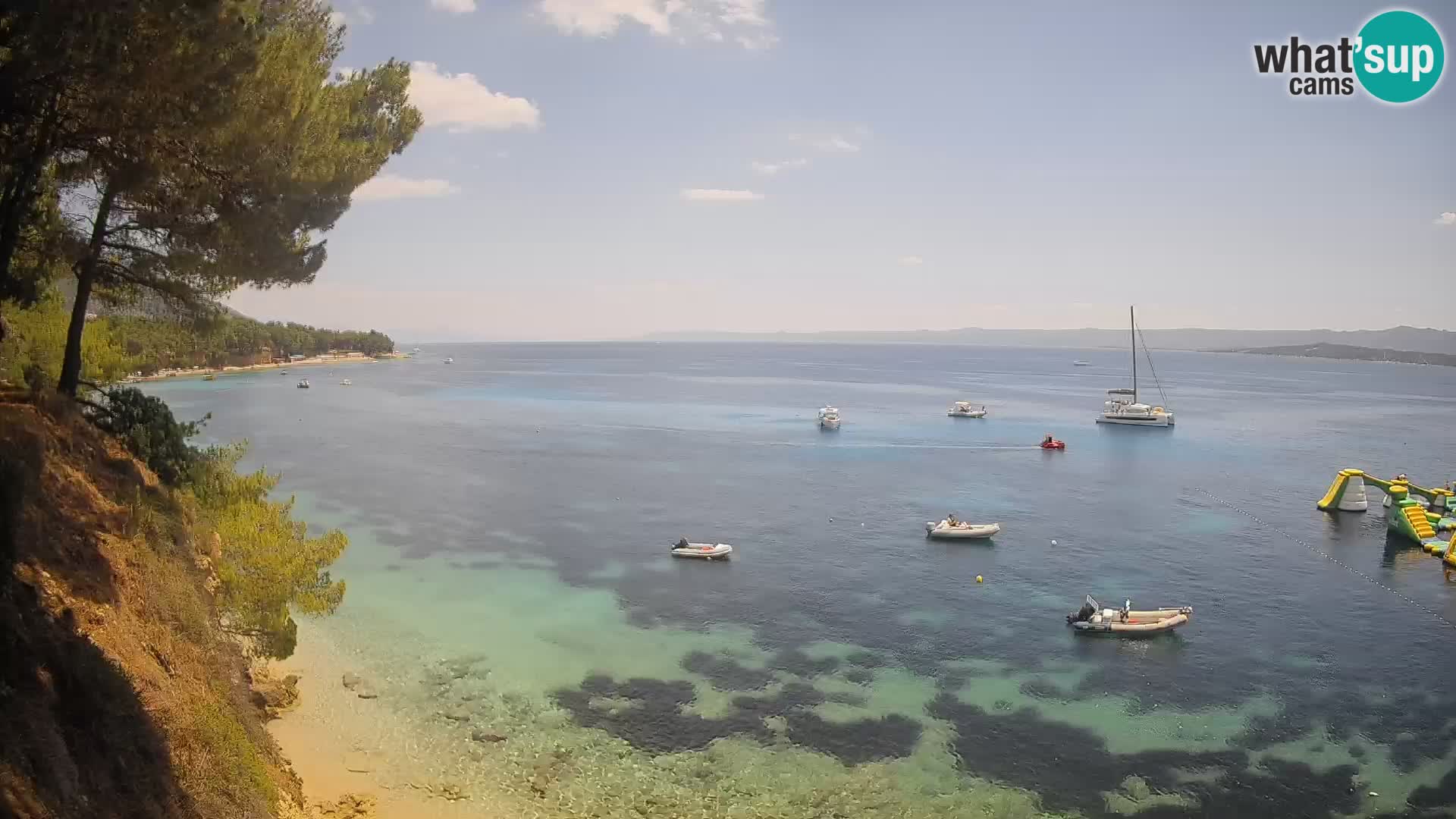 Webcam Spiaggia Potočine Bol – Vista live sulla spiaggia Borak, Isola di Brač