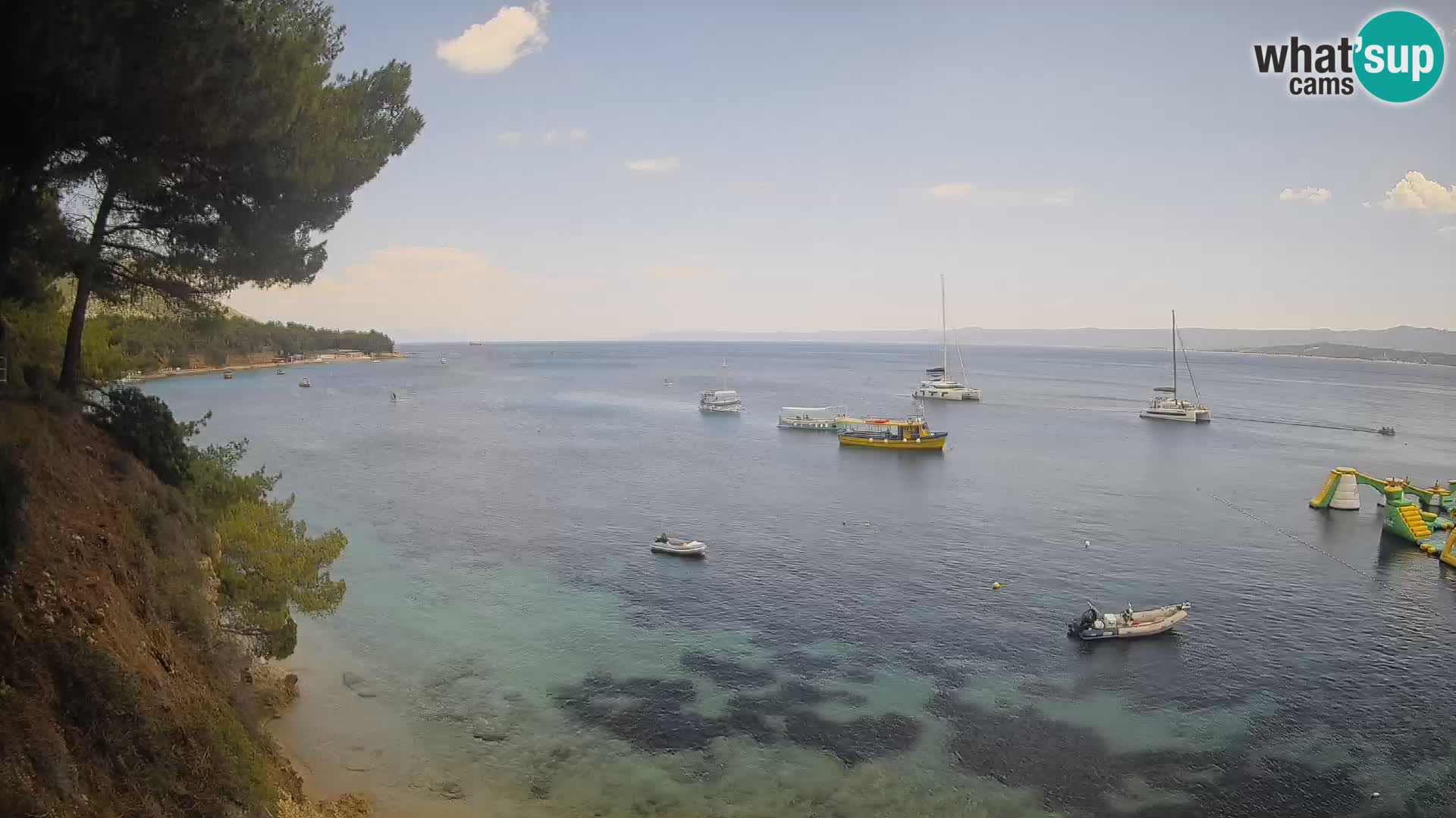 Webcam Spiaggia Potočine Bol – Vista live sulla spiaggia Borak, Isola di Brač