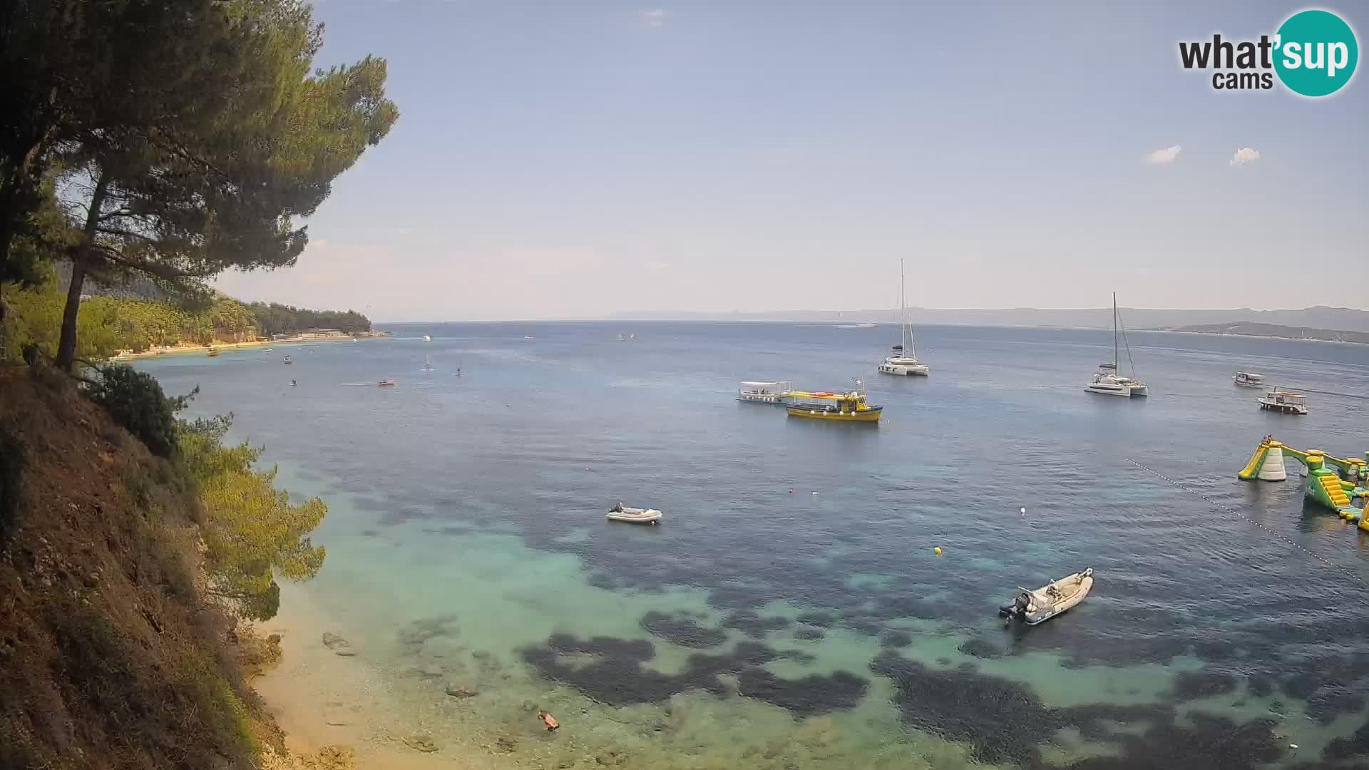 Web kamera Potočine Bol – Pogled uživo na plažu Borak, otok Brač