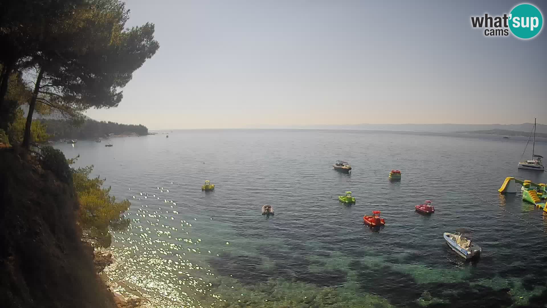 Webcam Spiaggia Potočine Bol – Vista live sulla spiaggia Borak, Isola di Brač