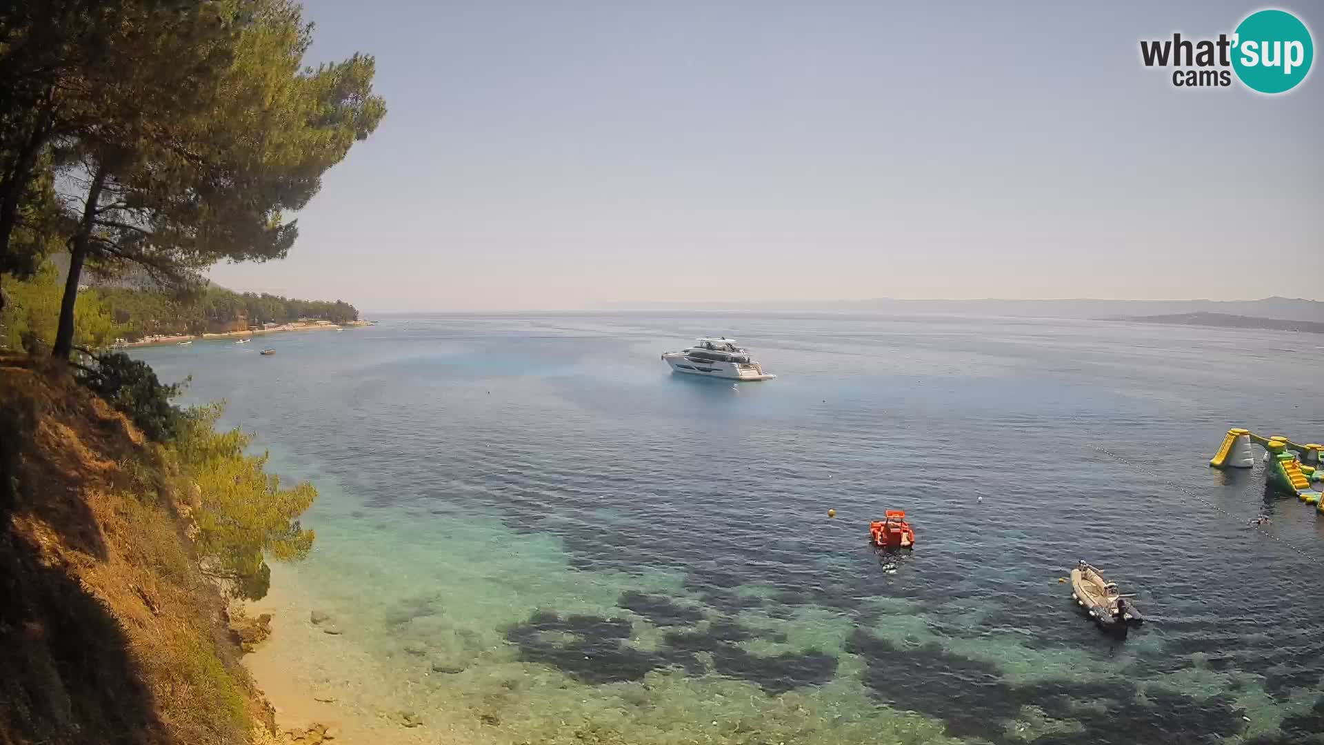 Webcam Spiaggia Potočine Bol – Vista live sulla spiaggia Borak, Isola di Brač