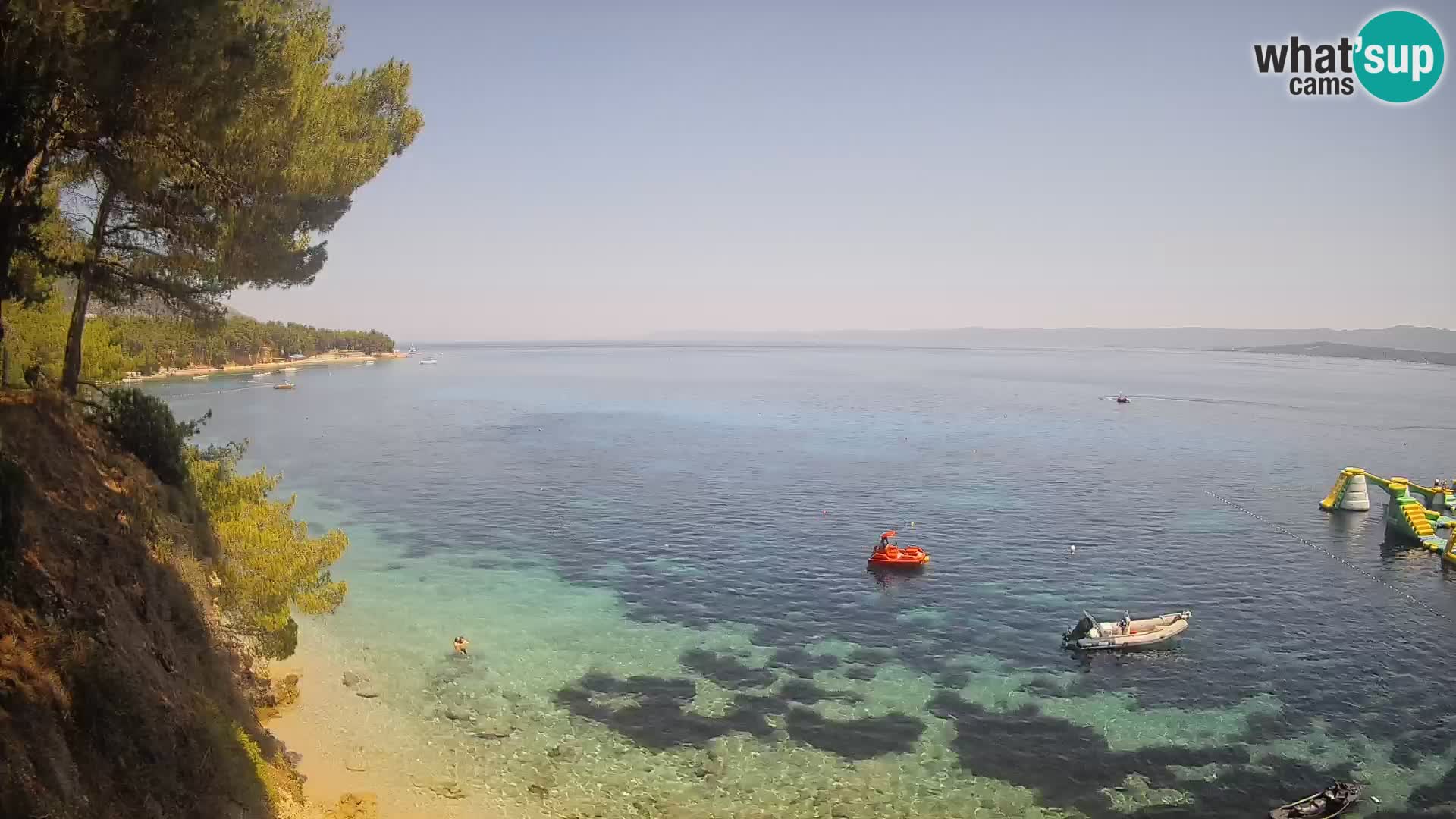 Webcam Spiaggia Potočine Bol – Vista live sulla spiaggia Borak, Isola di Brač