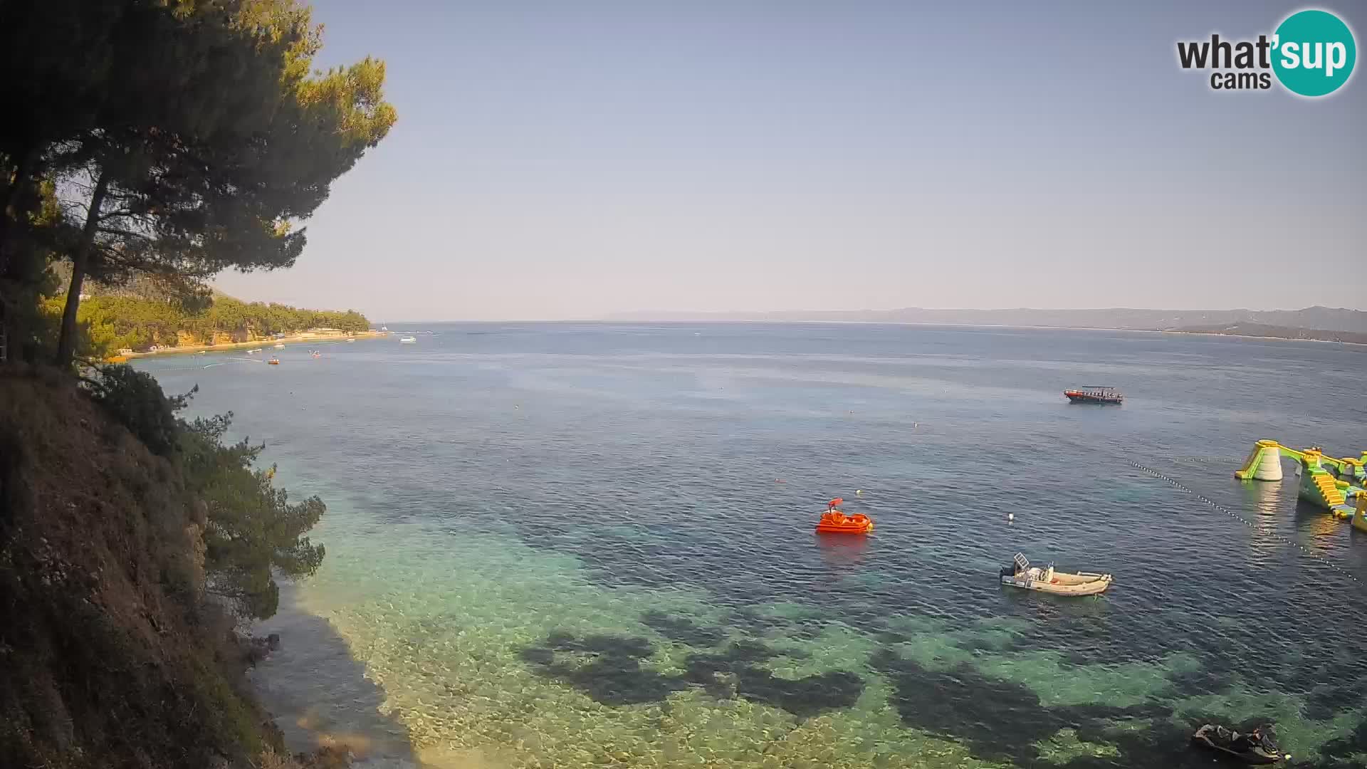 Webcam Spiaggia Potočine Bol – Vista live sulla spiaggia Borak, Isola di Brač