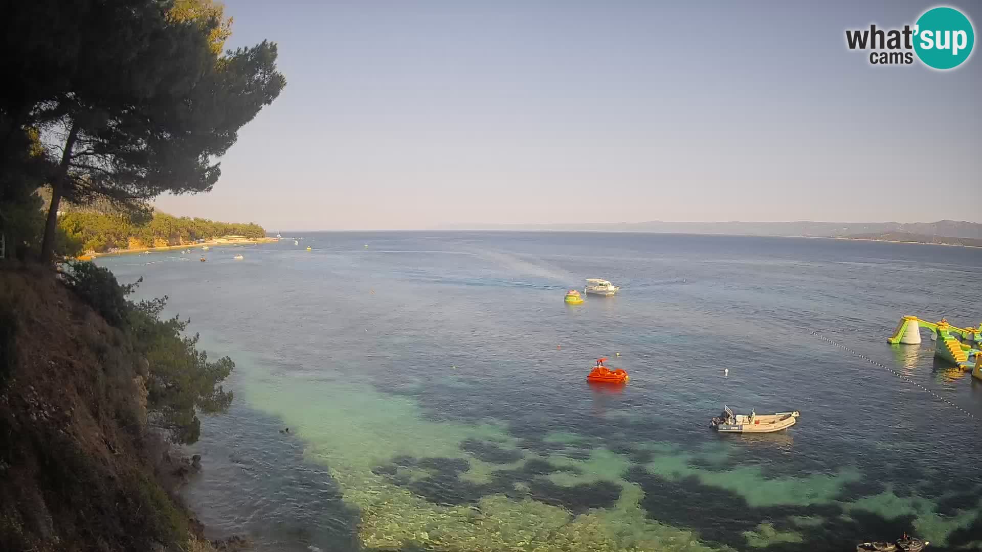 Webcam Spiaggia Potočine Bol – Vista live sulla spiaggia Borak, Isola di Brač