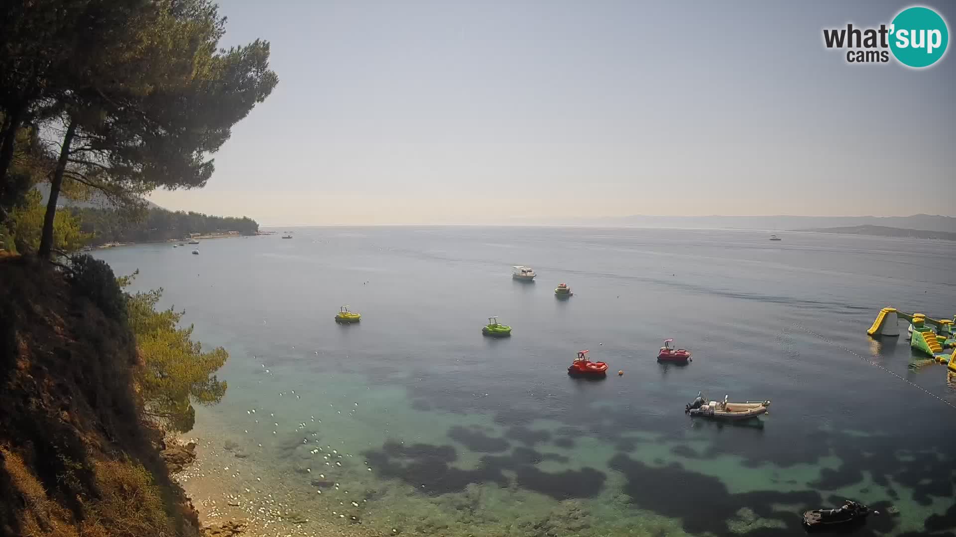 Webcam Spiaggia Potočine Bol – Vista live sulla spiaggia Borak, Isola di Brač