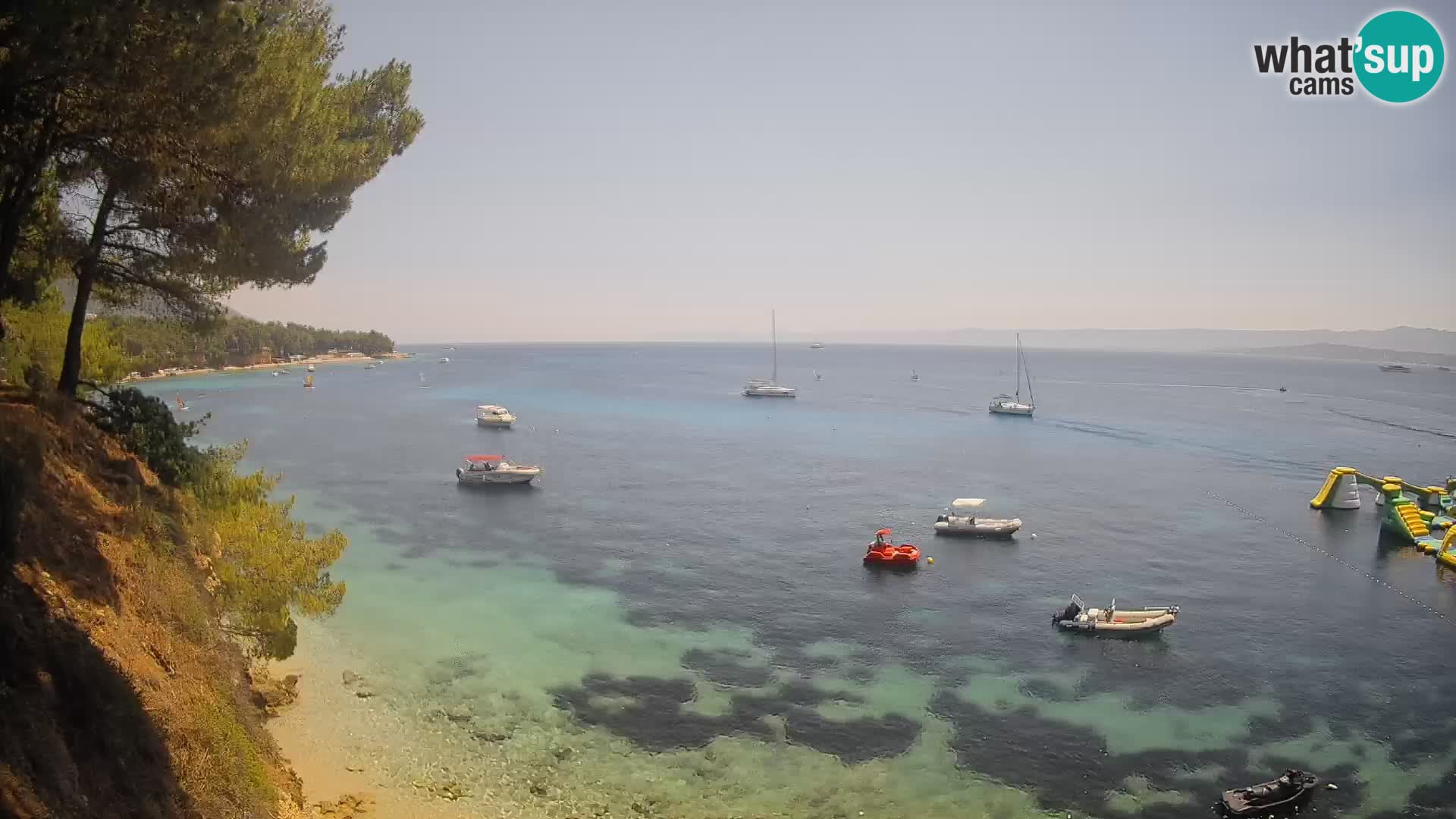 Web kamera Potočine Bol – Pogled uživo na plažu Borak, otok Brač
