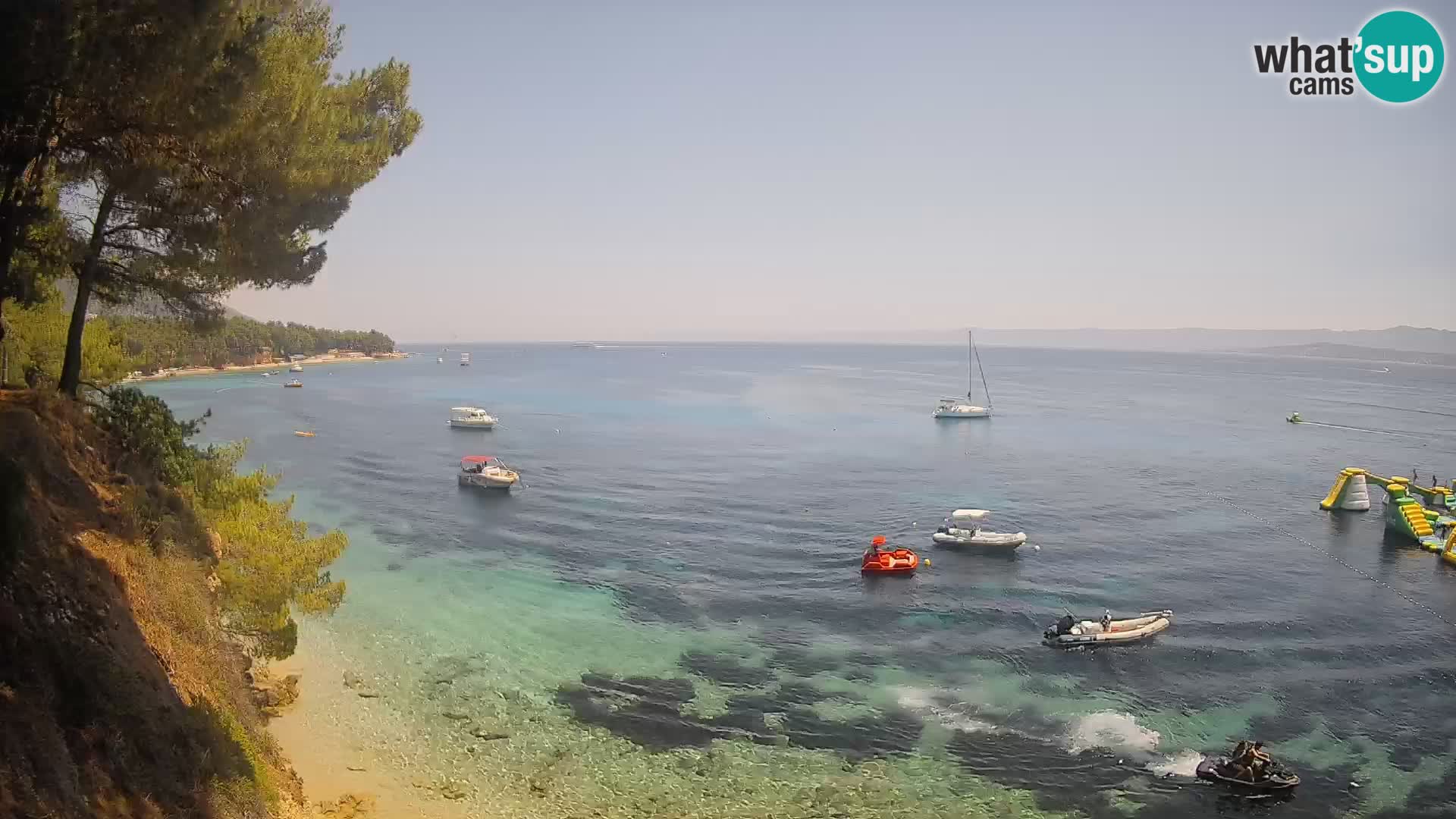 Web kamera Potočine Bol – Pogled uživo na plažu Borak, otok Brač