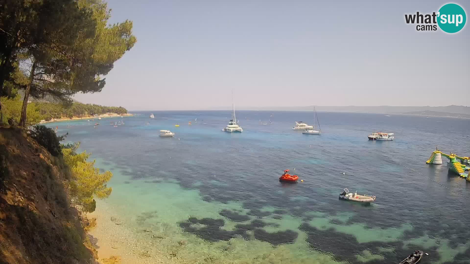 Web kamera Potočine Bol – Pogled uživo na plažu Borak, otok Brač