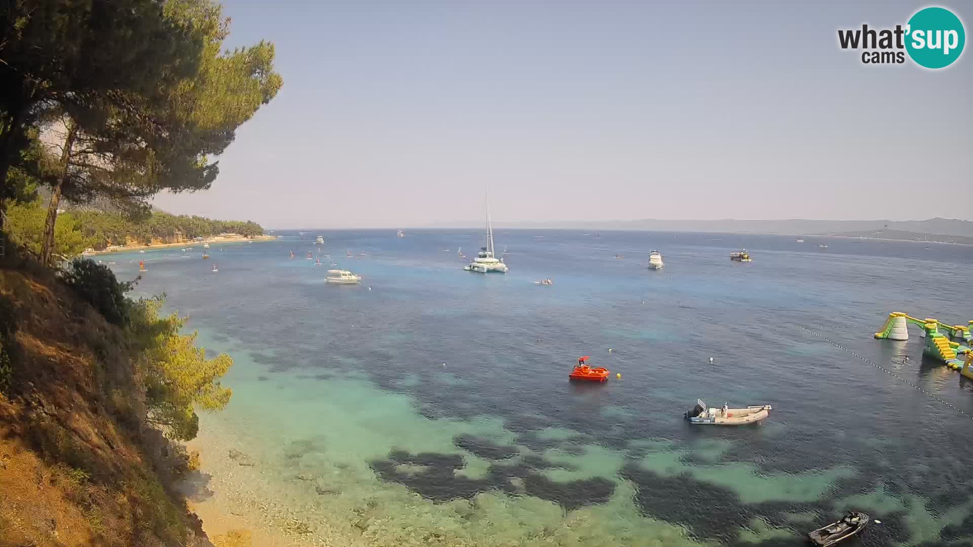 Web kamera Potočine Bol – Pogled uživo na plažu Borak, otok Brač
