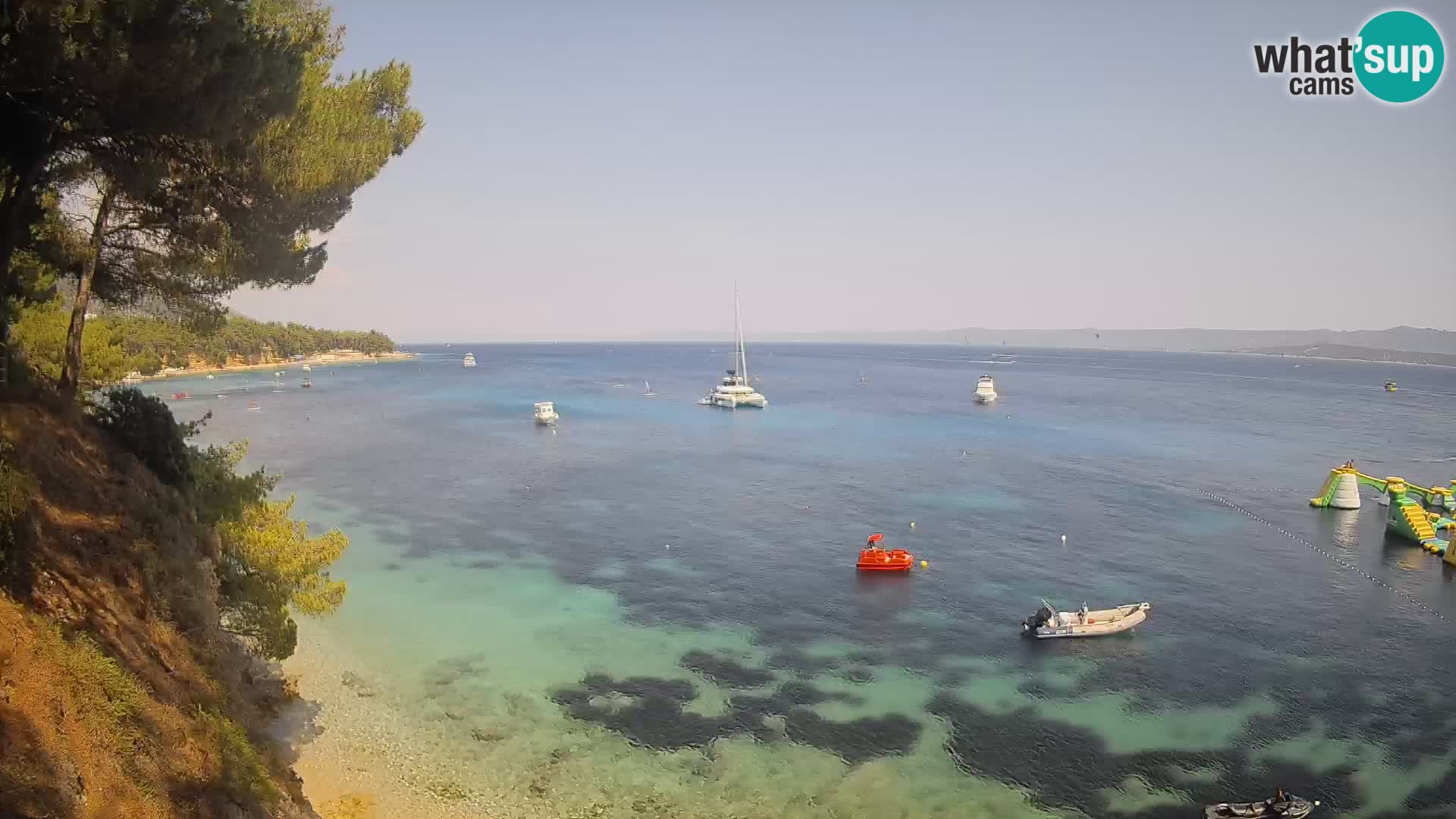 Web kamera Potočine Bol – Pogled uživo na plažu Borak, otok Brač