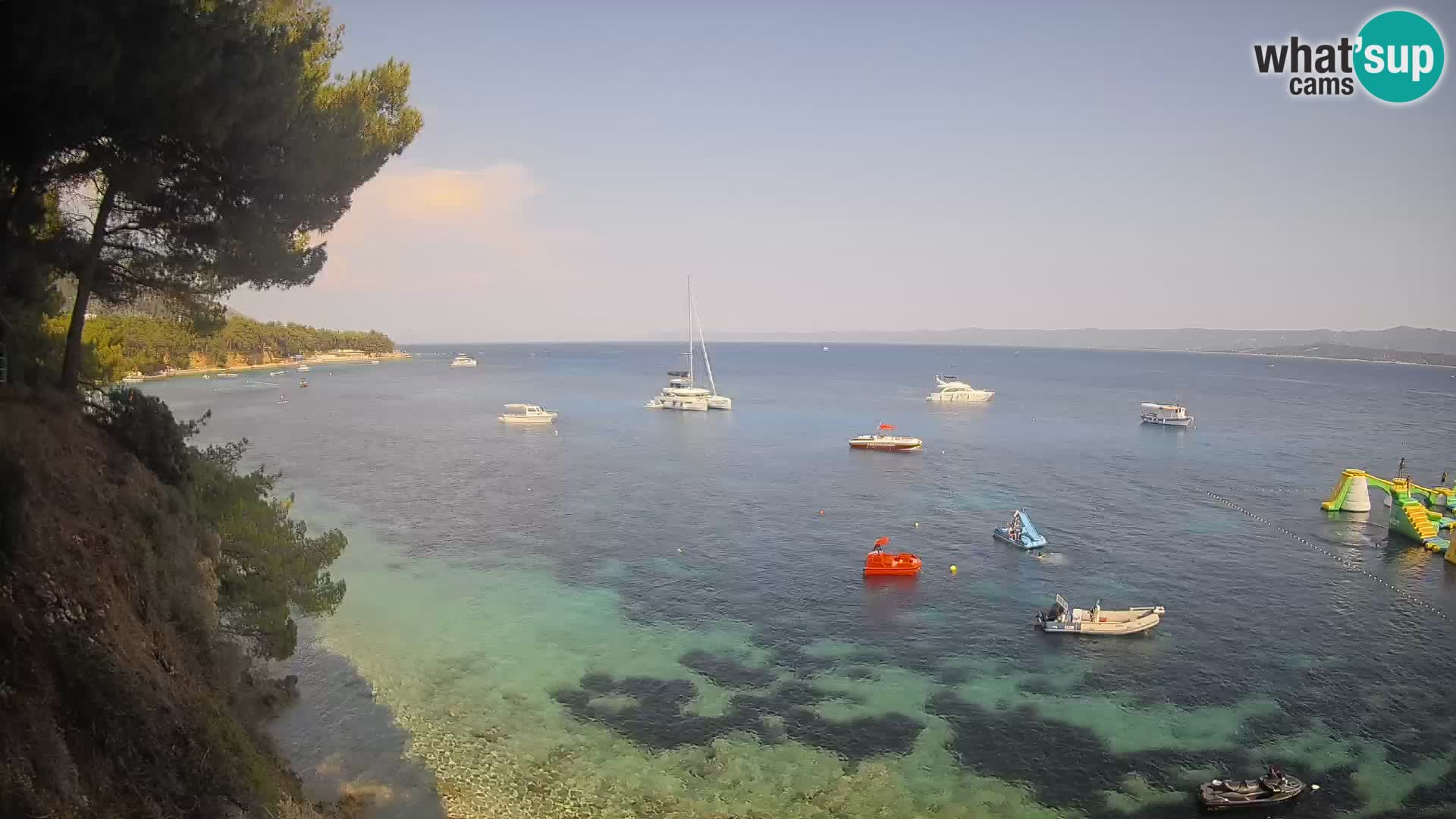 Webcam Spiaggia Potočine Bol – Vista live sulla spiaggia Borak, Isola di Brač